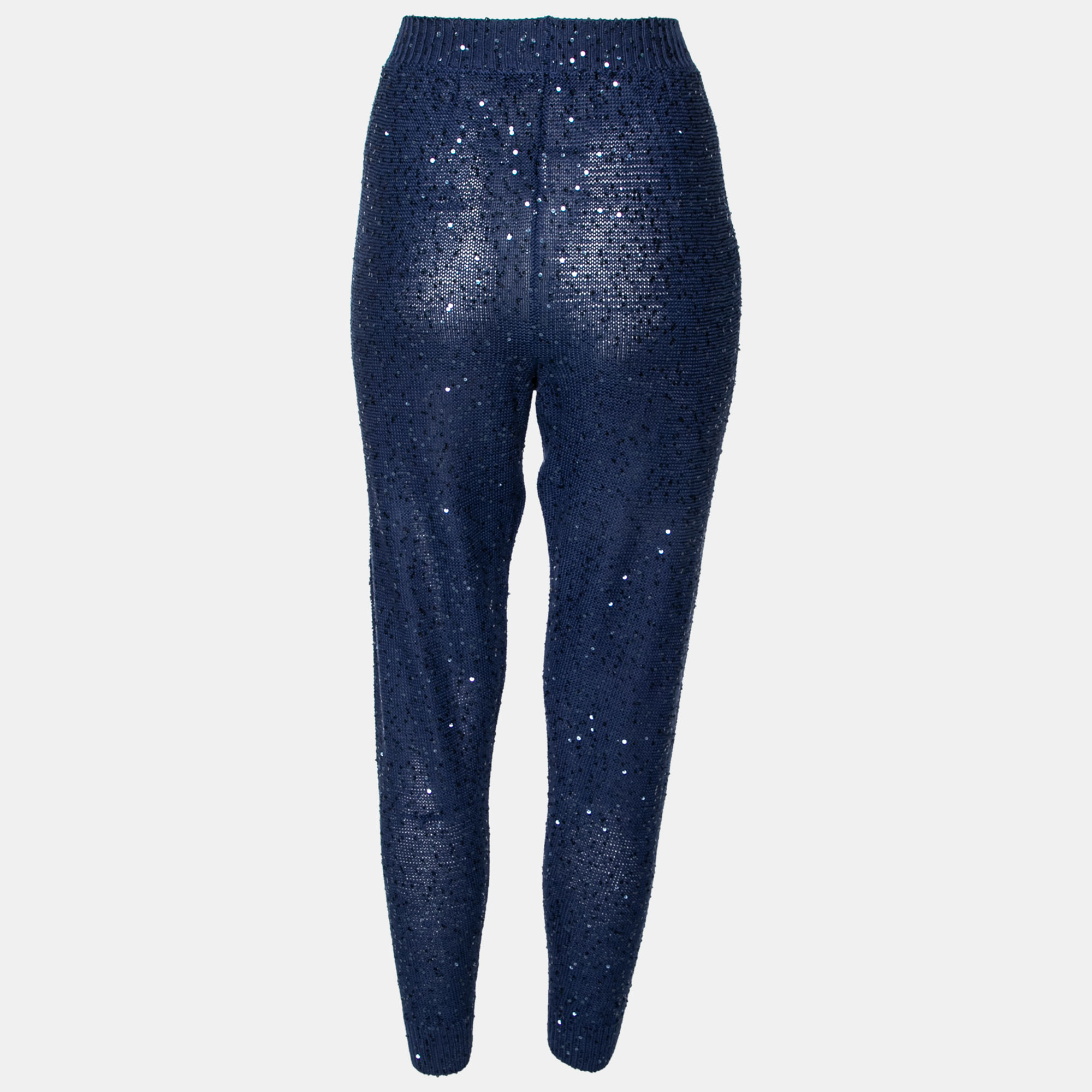 

Stella McCartney Blue Sequin Embellished Knit Pants