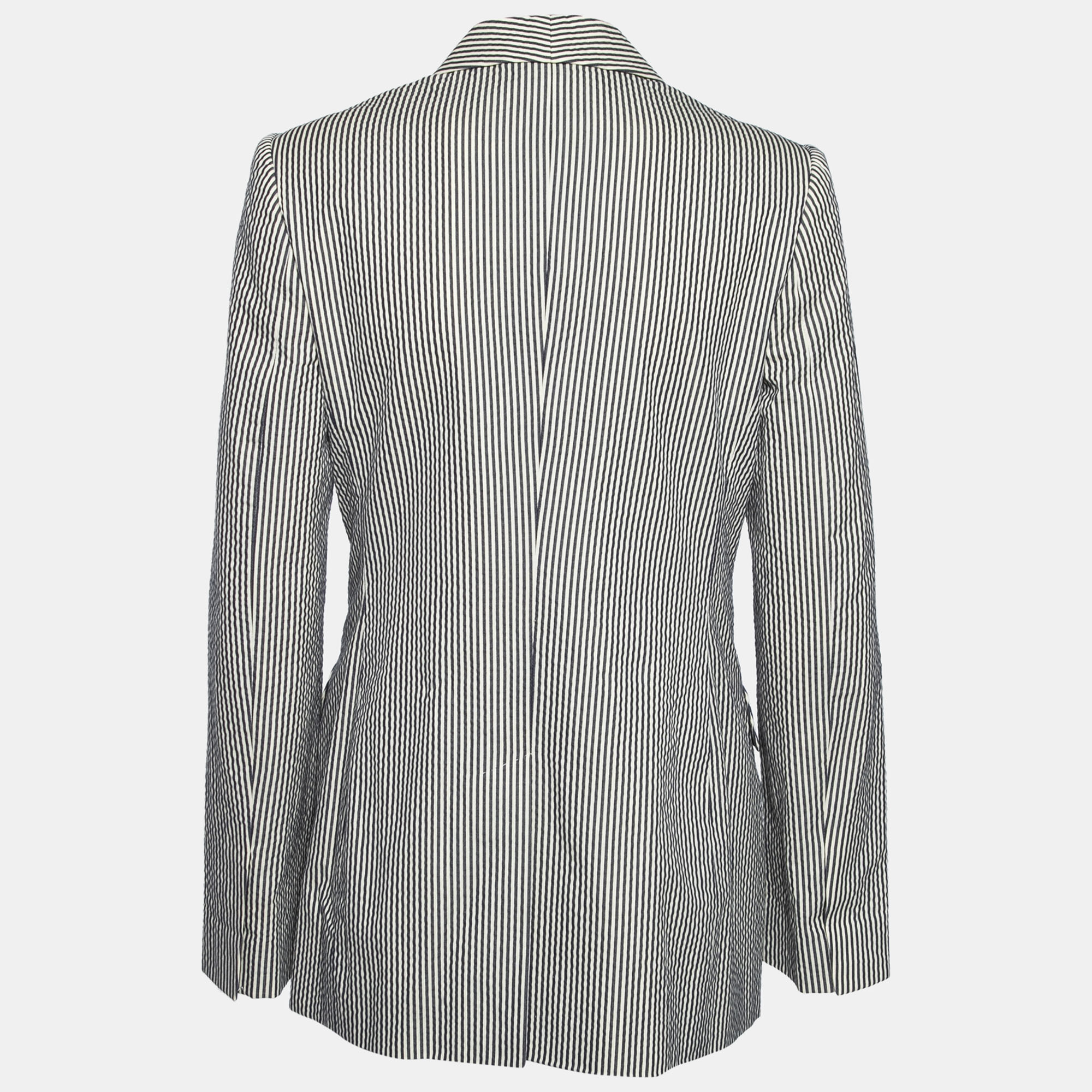 

Stella McCartney White and Black Cotton Striped Blazer
