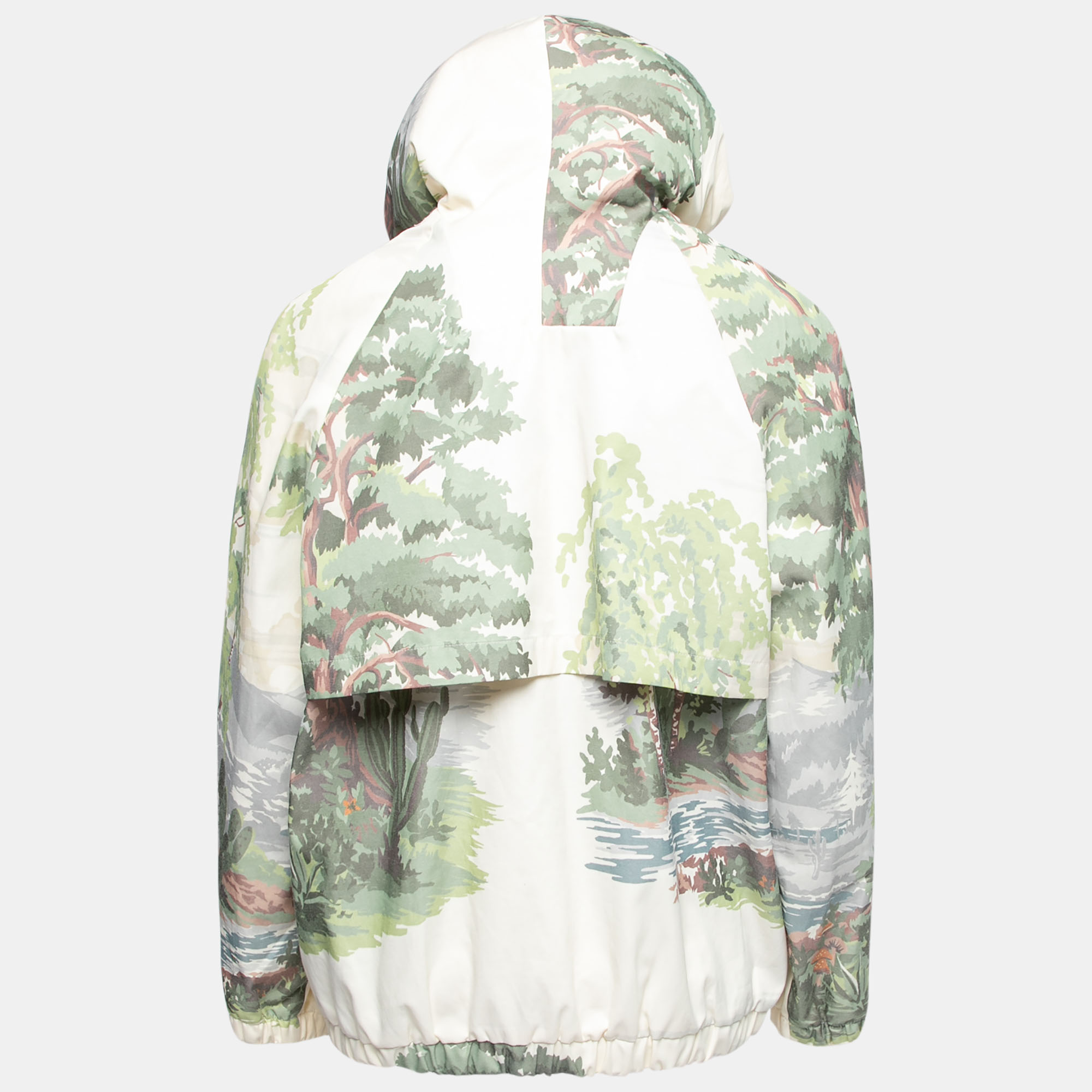 

Stella McCartney Cream Printed Cotton Jay Landscape Hooded Jacket