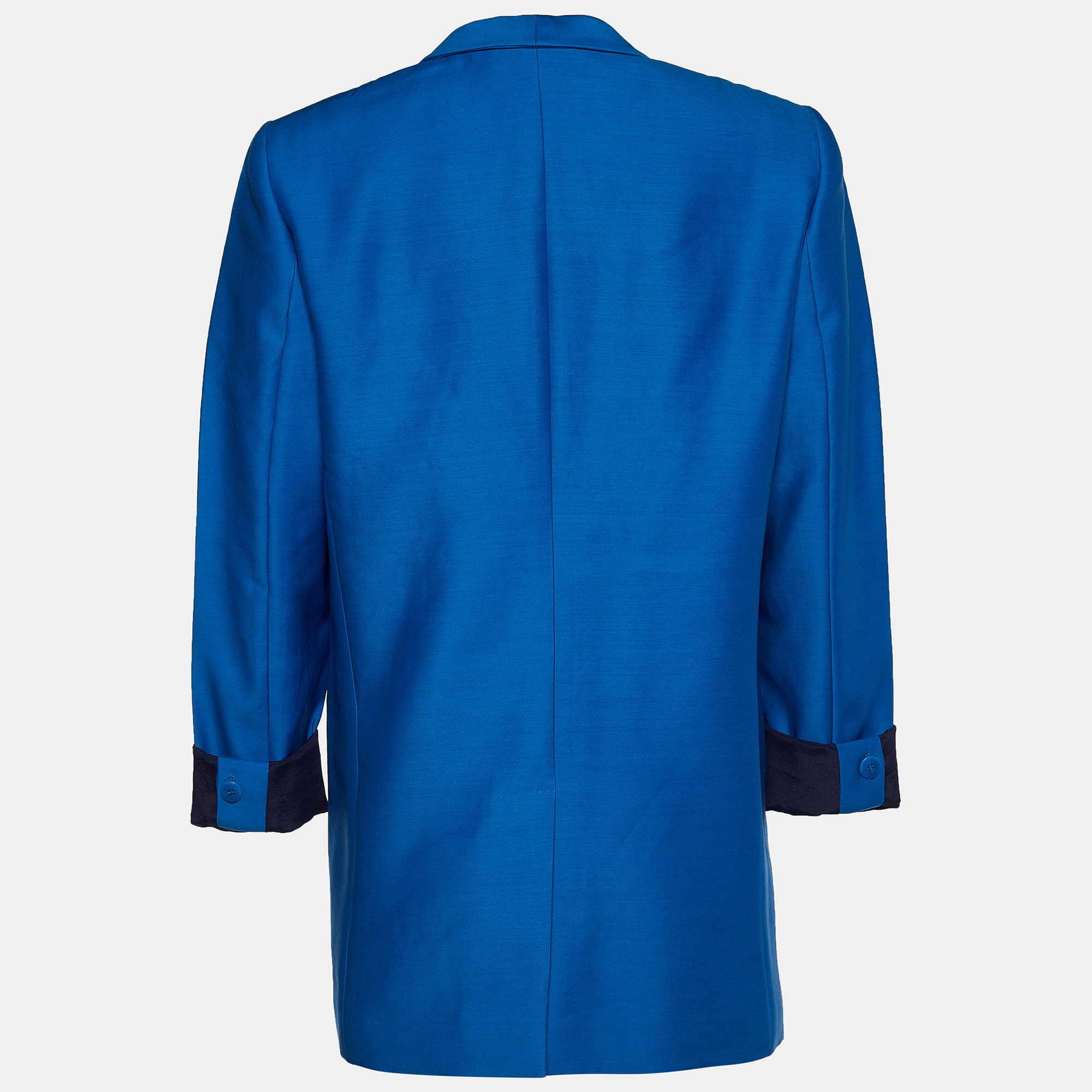 

Stella McCartney Blue Wool Silk Mid-Length Blazer