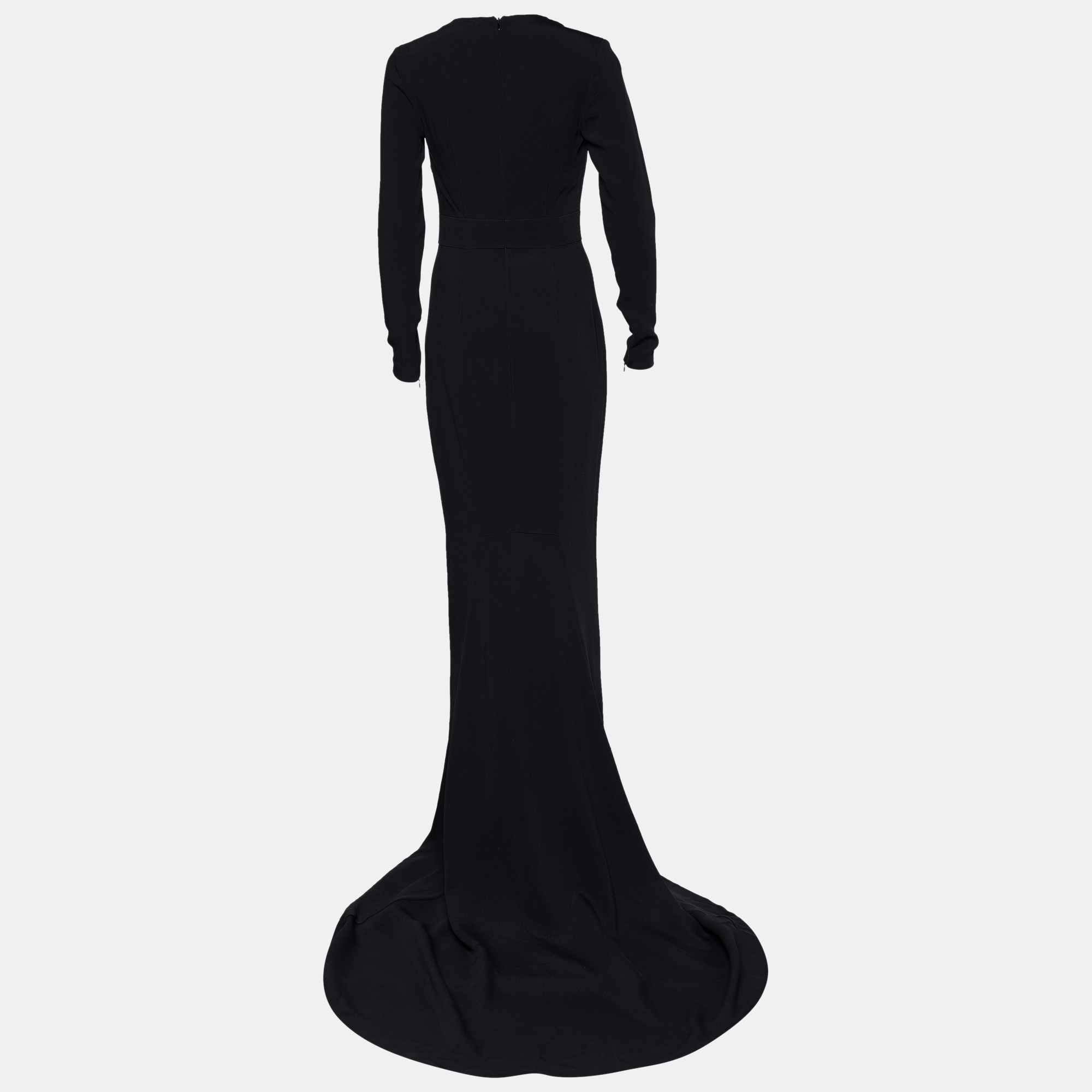 

Stella McCartney Black Crepe Floral Embroidered Gown