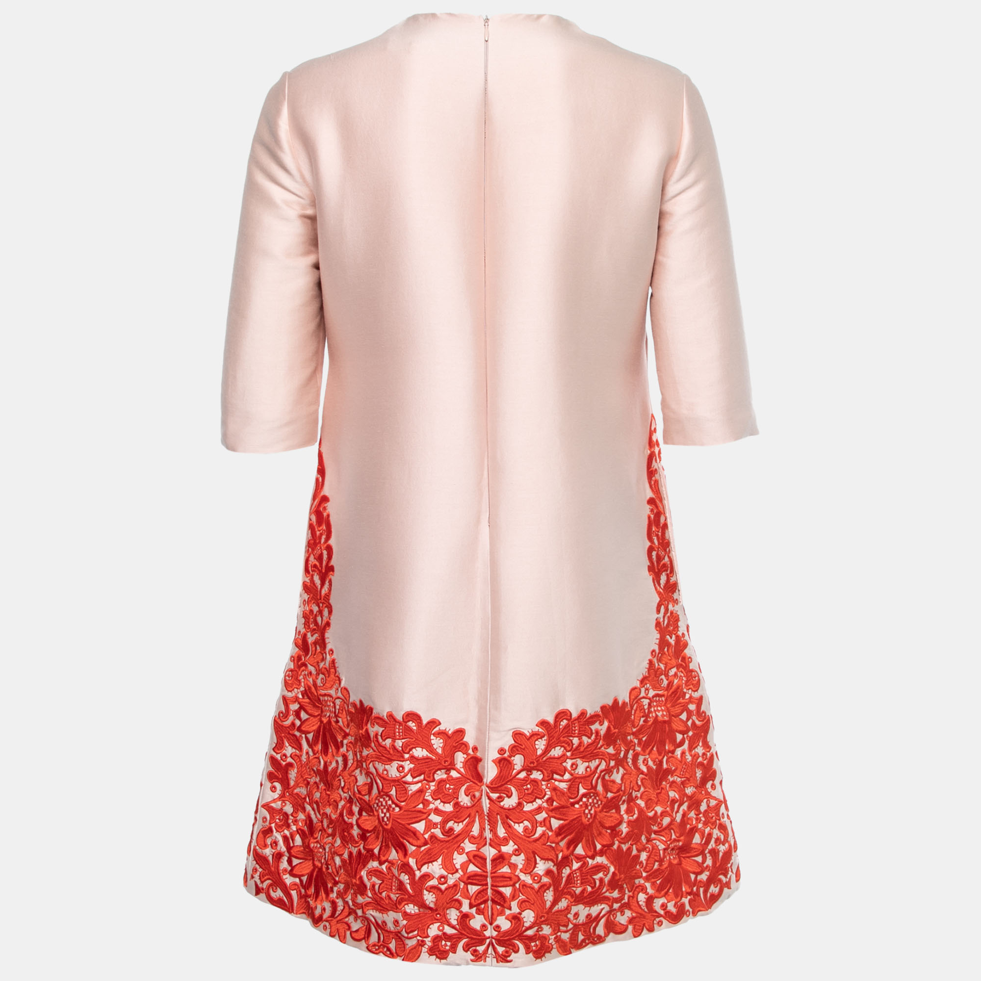 

Stella McCartney Light Pink Floral-Embroidered Mini Dress