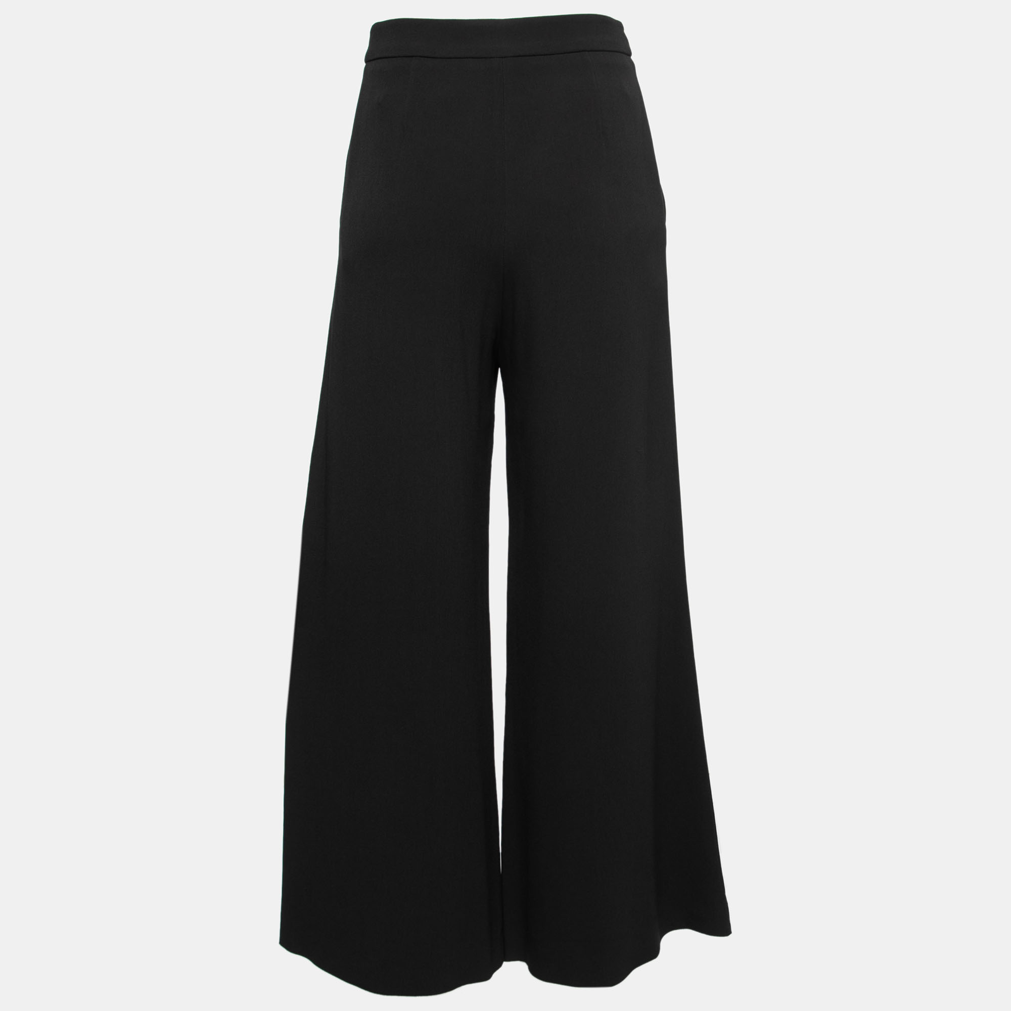 

Stella McCartney Black Stretch-Crepe Wide Leg Trousers