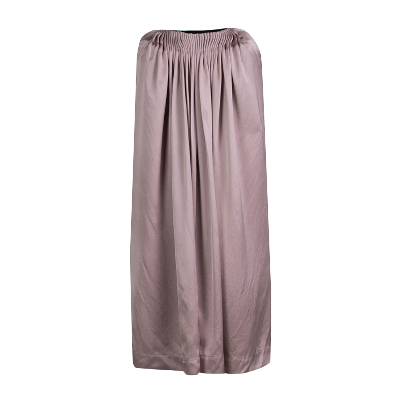 

Stella McCartney Pale Pink Silk Pleated Strapless Dress S