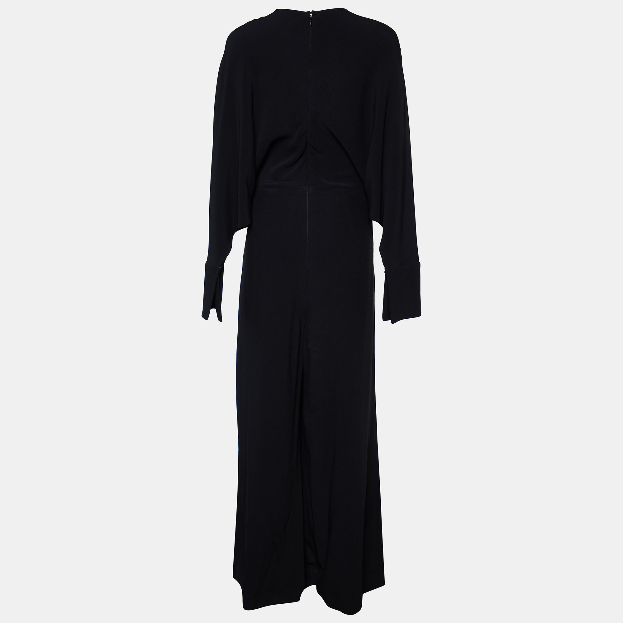 

Stella McCartney Black Crepe Long Sleeve Wide Leg Jumpsuit