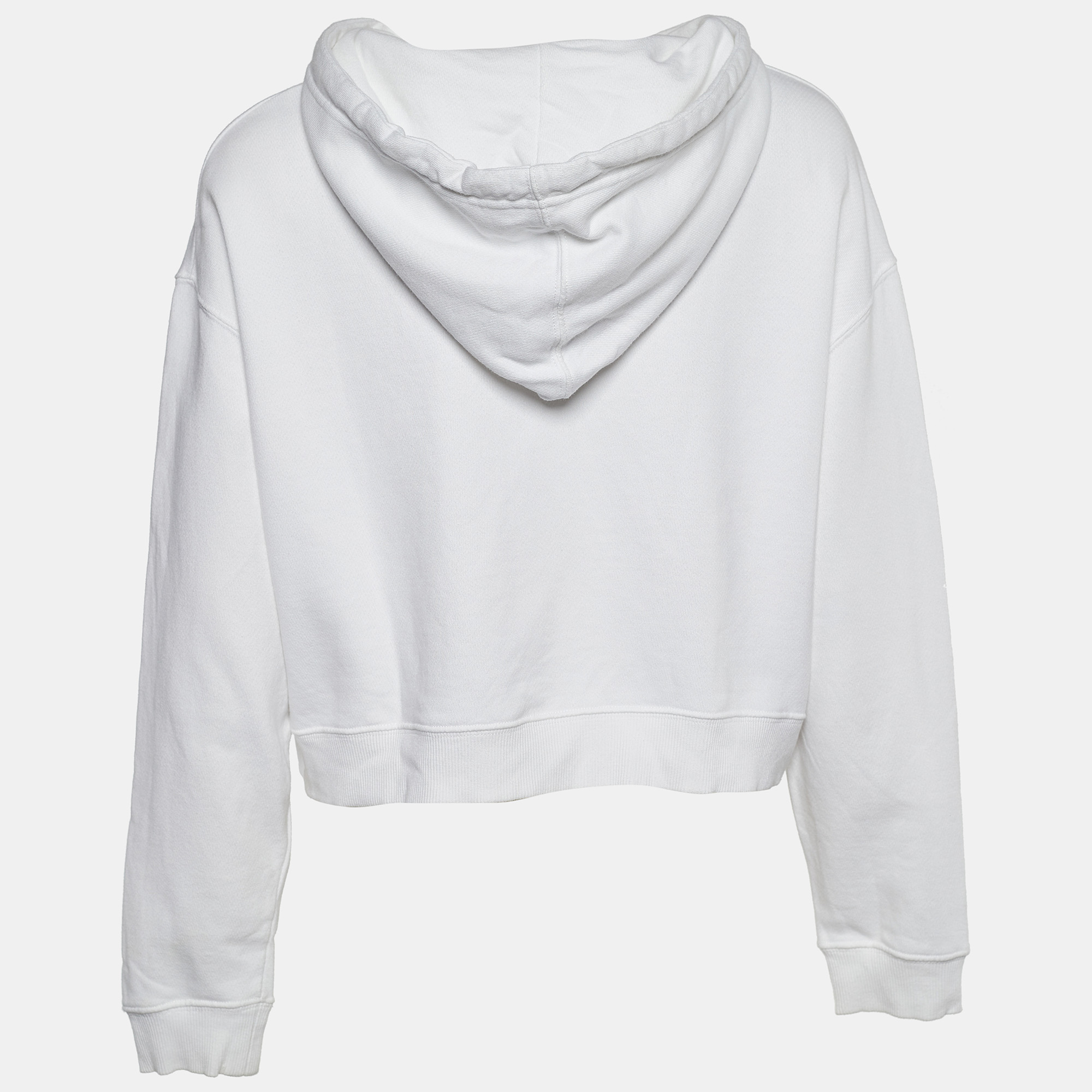 

Stella McCartney White Jersey Cropped Hoodie