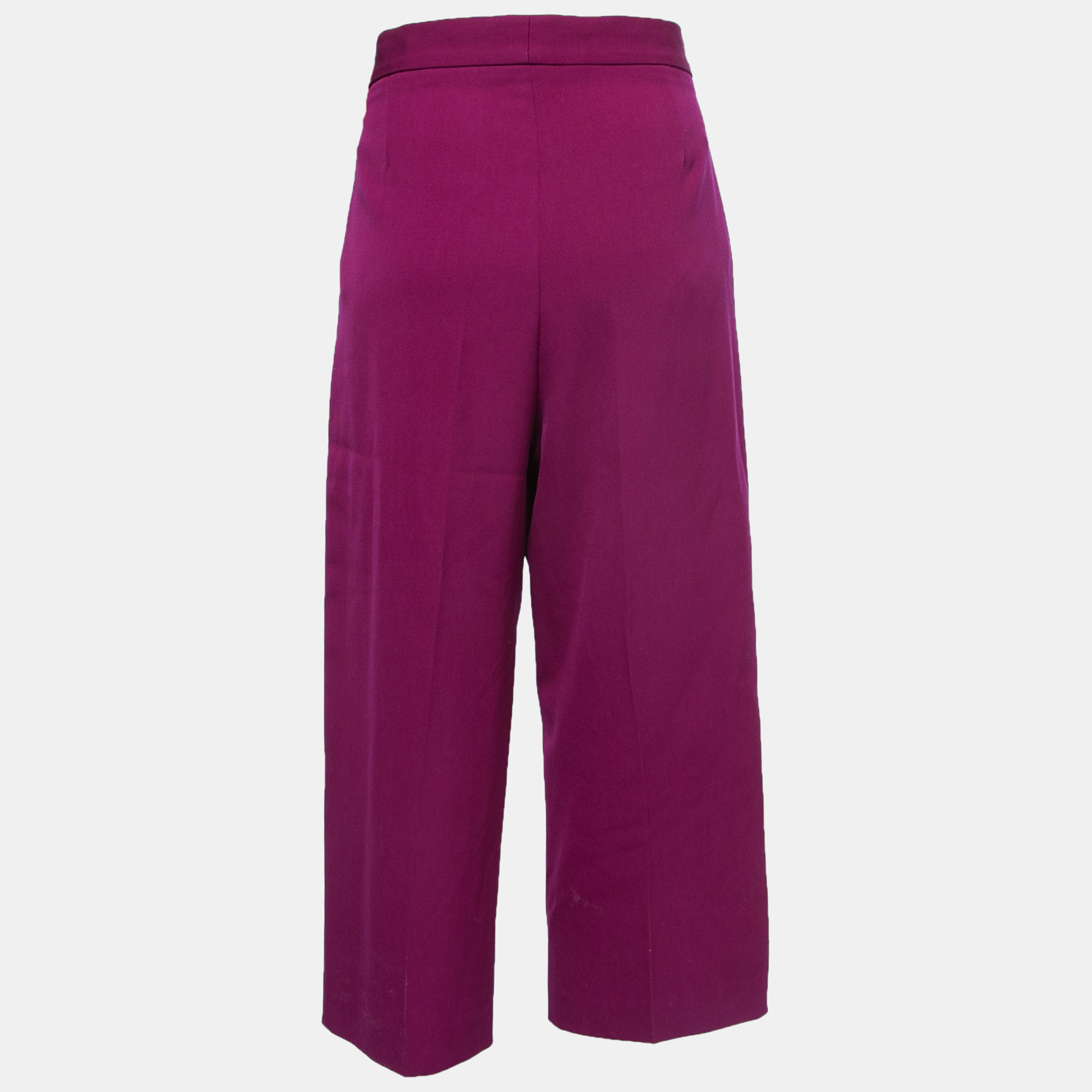 

Stella McCartney Purple Wool Straight Cropped Trousers