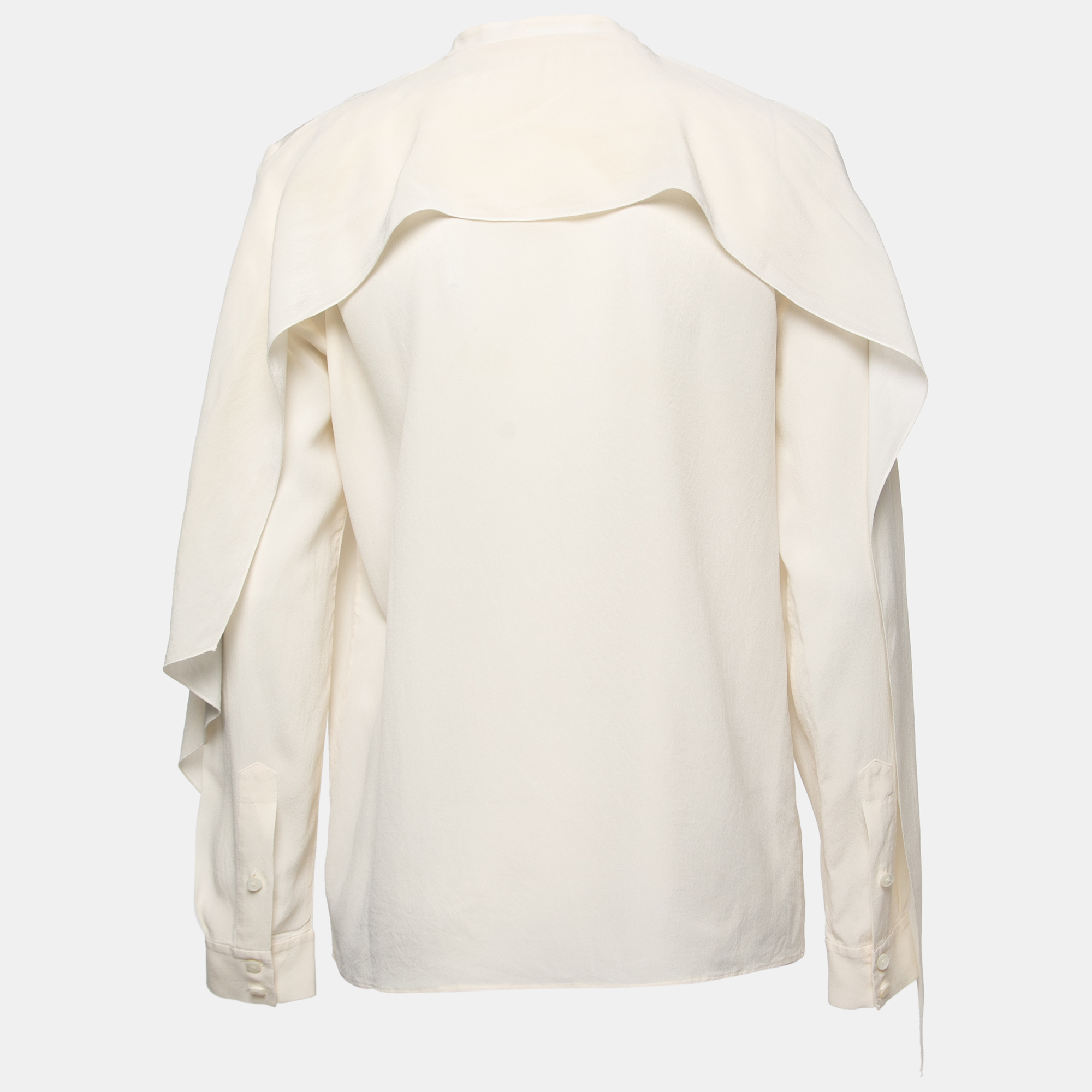 

Stella McCartney Cream Silk Tie Neck Blouse