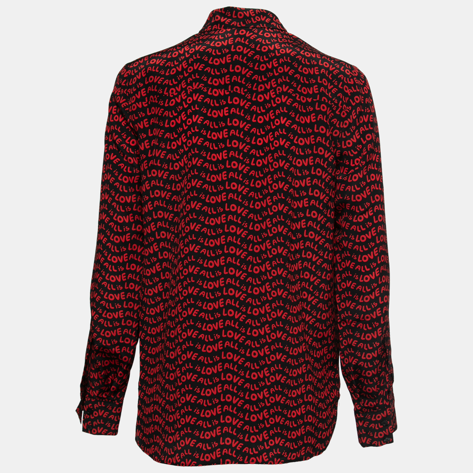 

Stella McCartney Black All Is Love Printed Silk Shirt