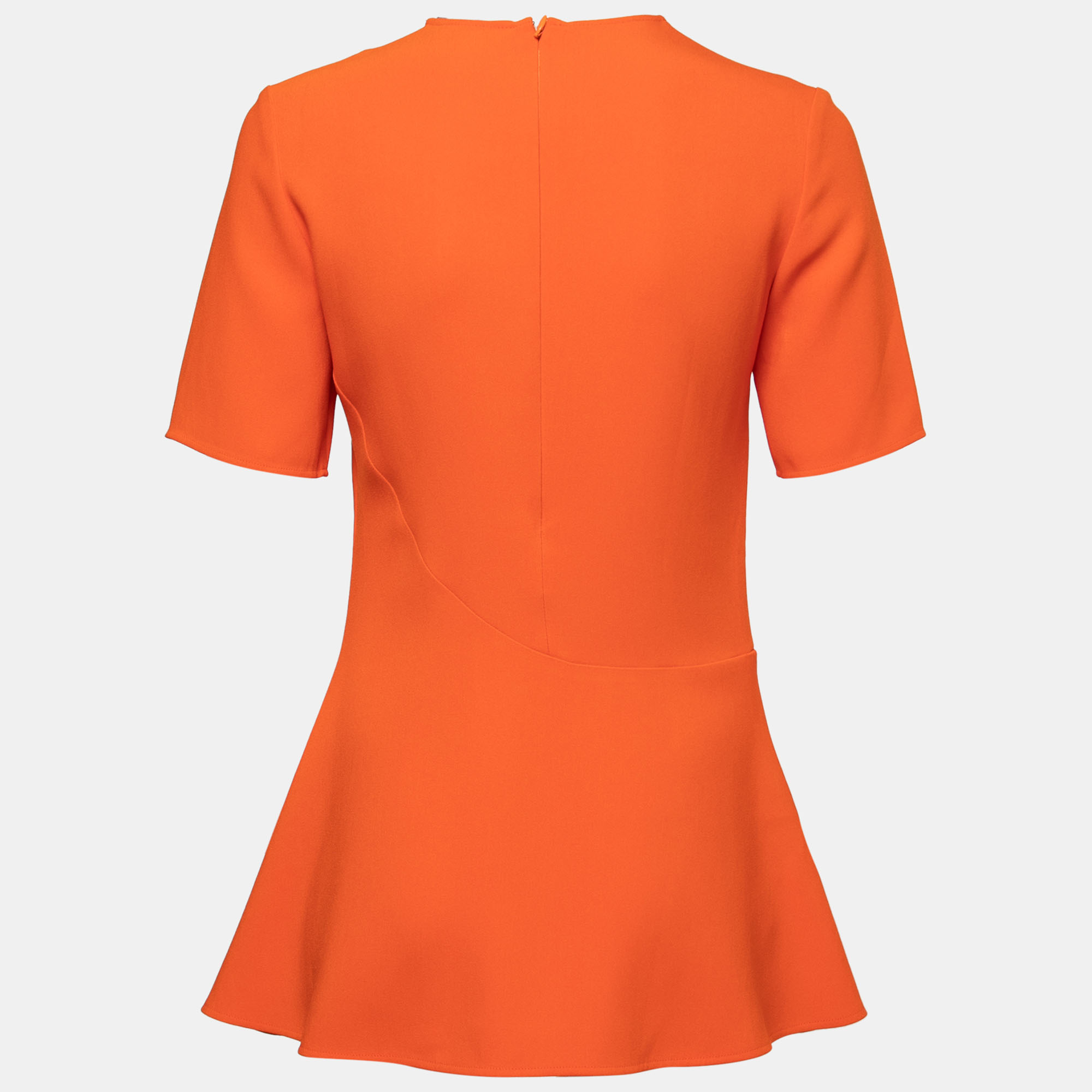 

Stella McCartney Orange Crepe Flared Top