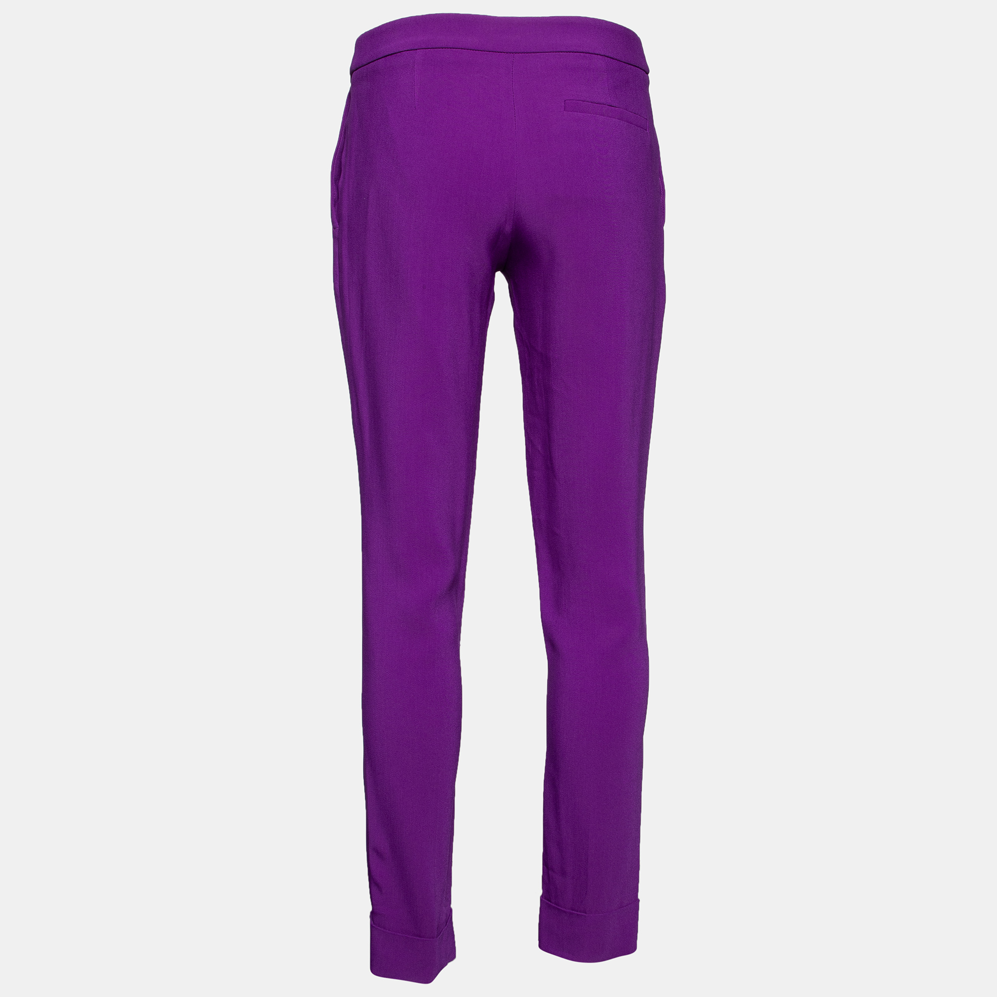 

Stella McCartney Purple Crepe Tapered Leg Trousers