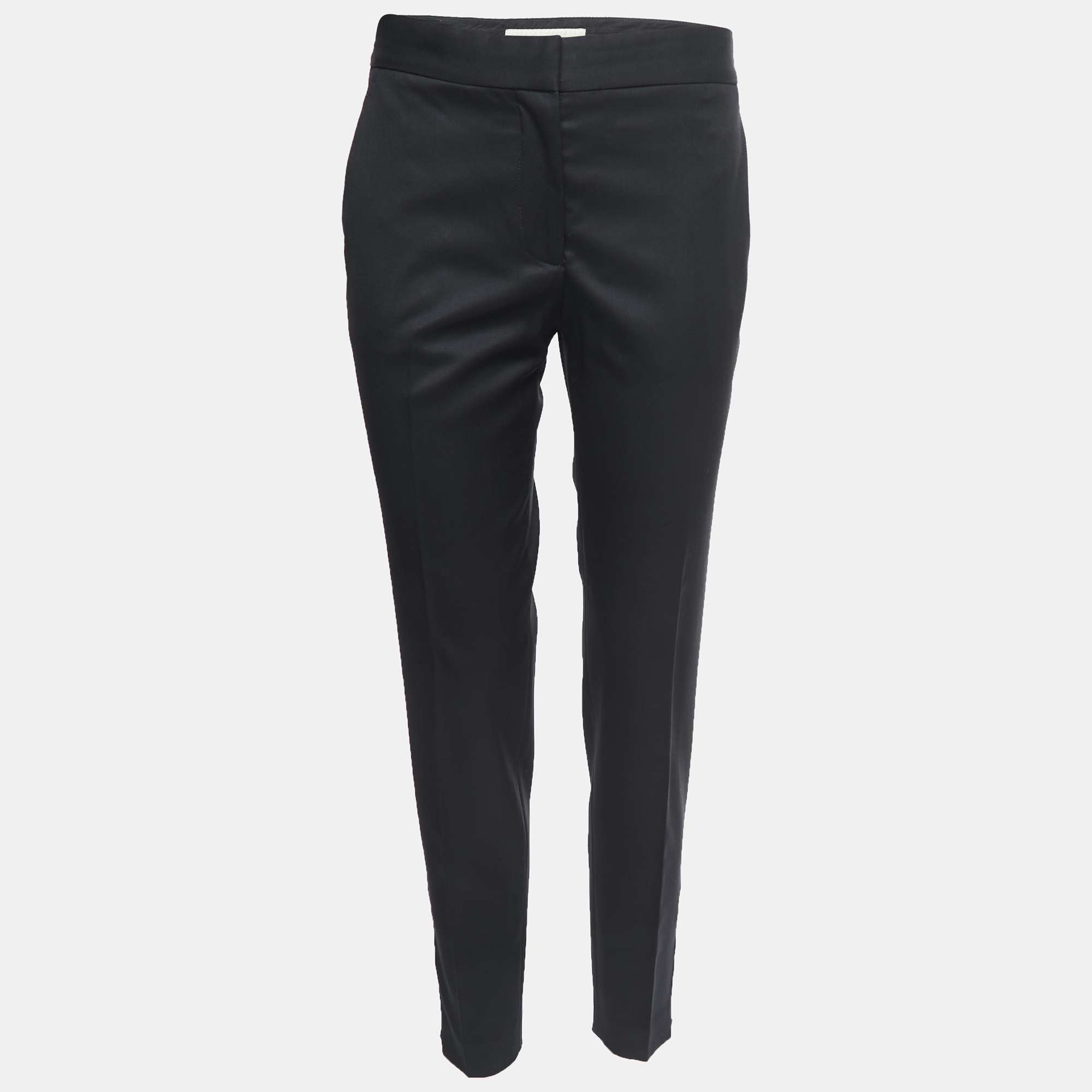 Pre-owned Stella Mccartney Black Wool Straight Fit Trousers M