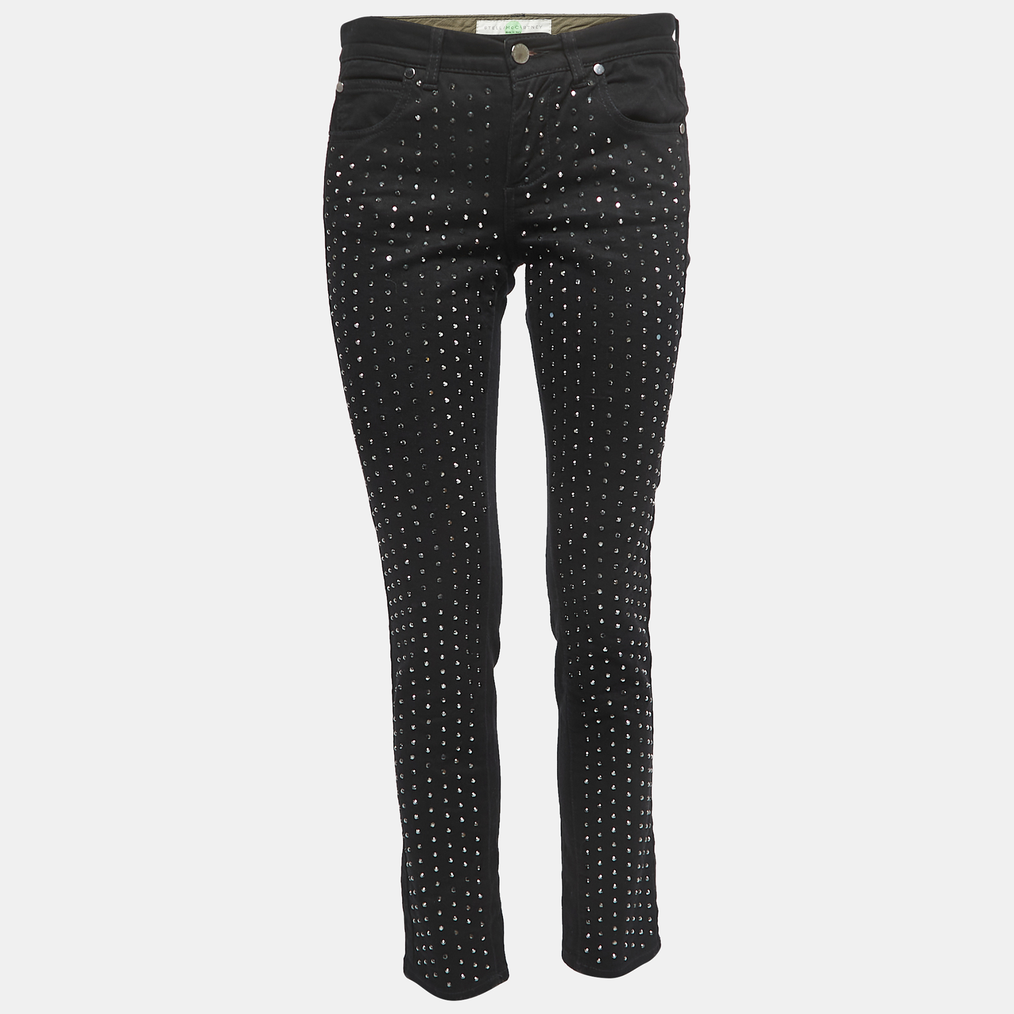 

Stella McCartney Black Studded Denim Jeans M Waist 28"