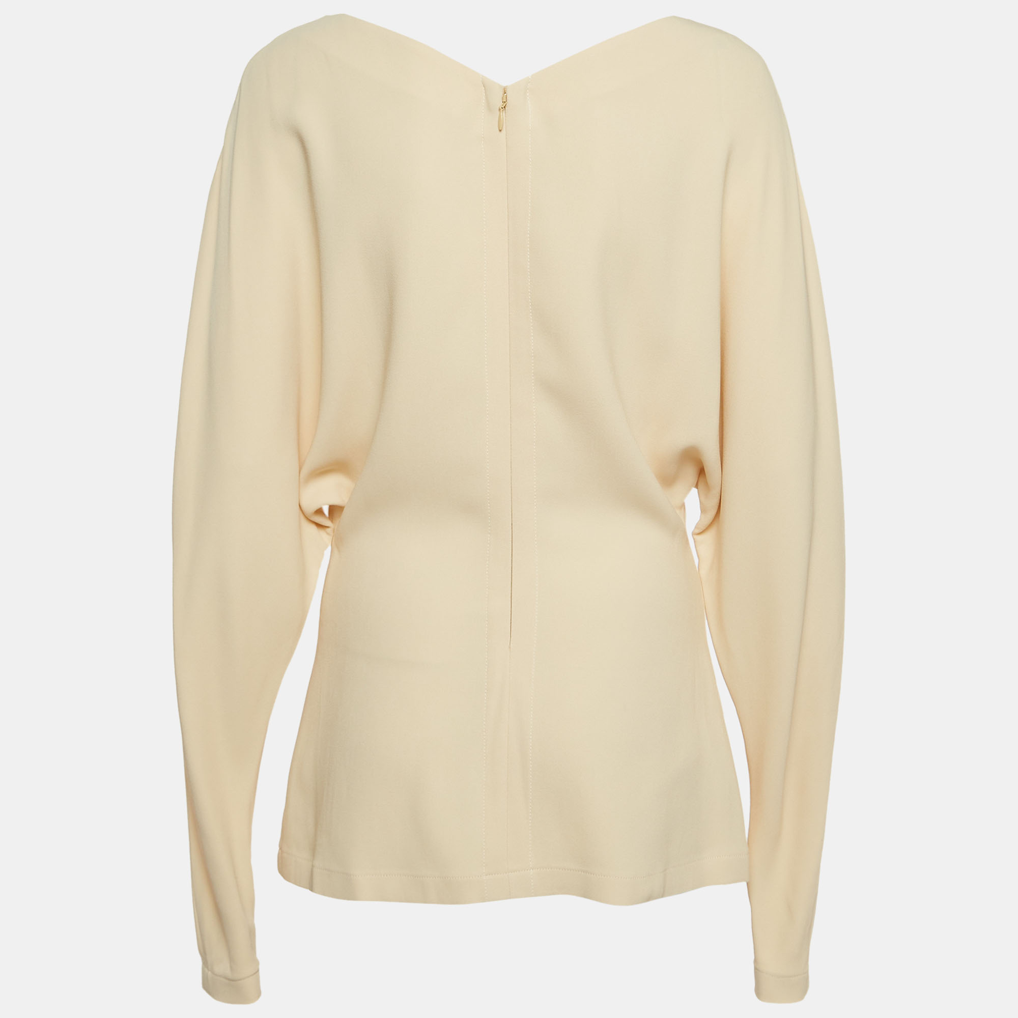 

Stella McCartney Beige Crepe Dolman Sleeve Top