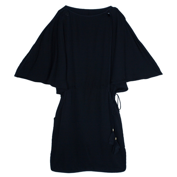 مملوكة مسبقًا Stella McCartney Black Butterfly Sleeve Dress M