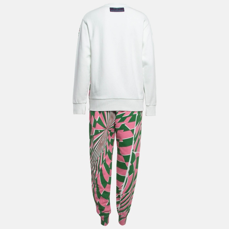 Pre-owned Stella Mccartney X Ed Curtis Printed Cotton Sweatshirt And Pants Xs/s In Multicolor