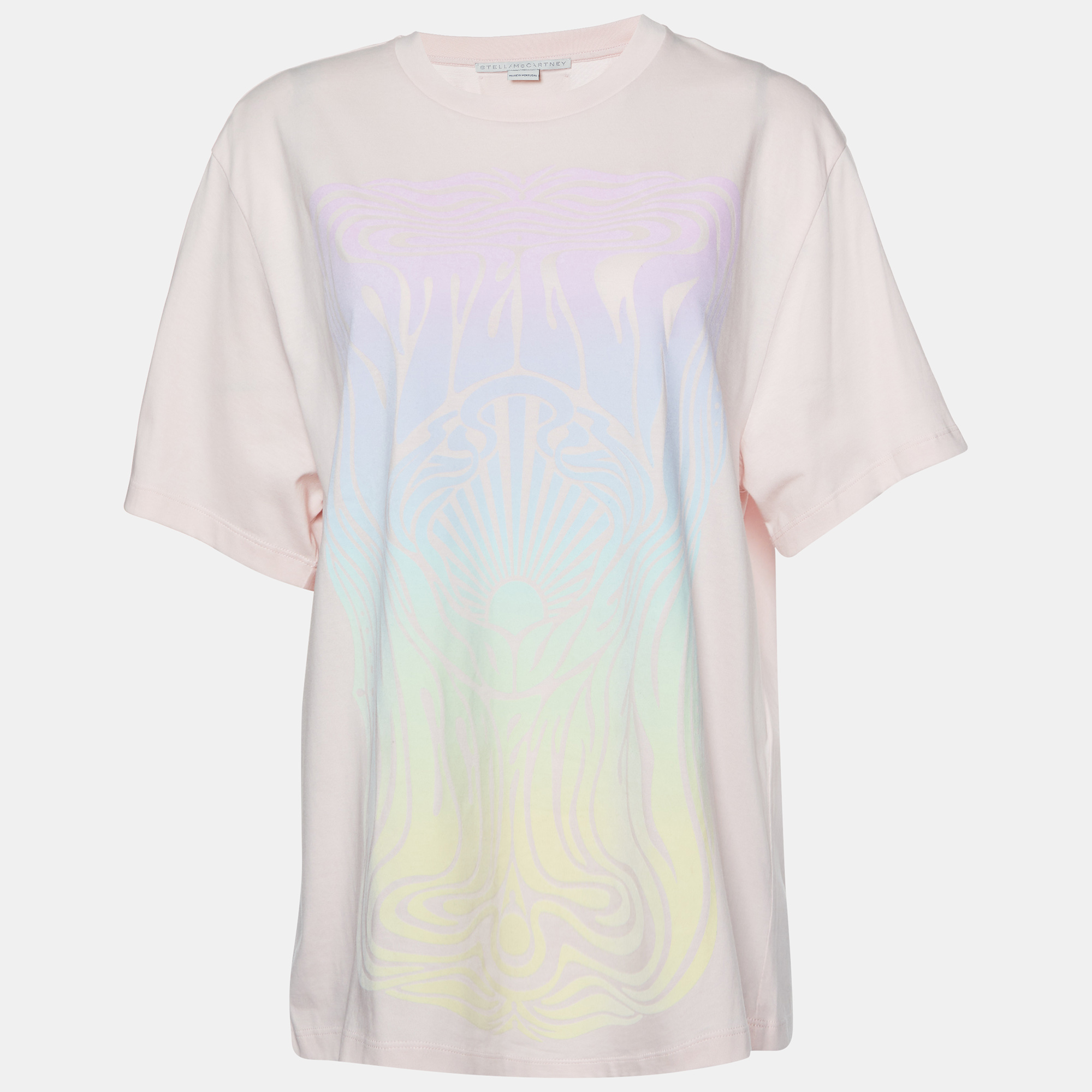 

Stella McCartney Pink Graphic Print Cotton Crew Neck T-Shirt S