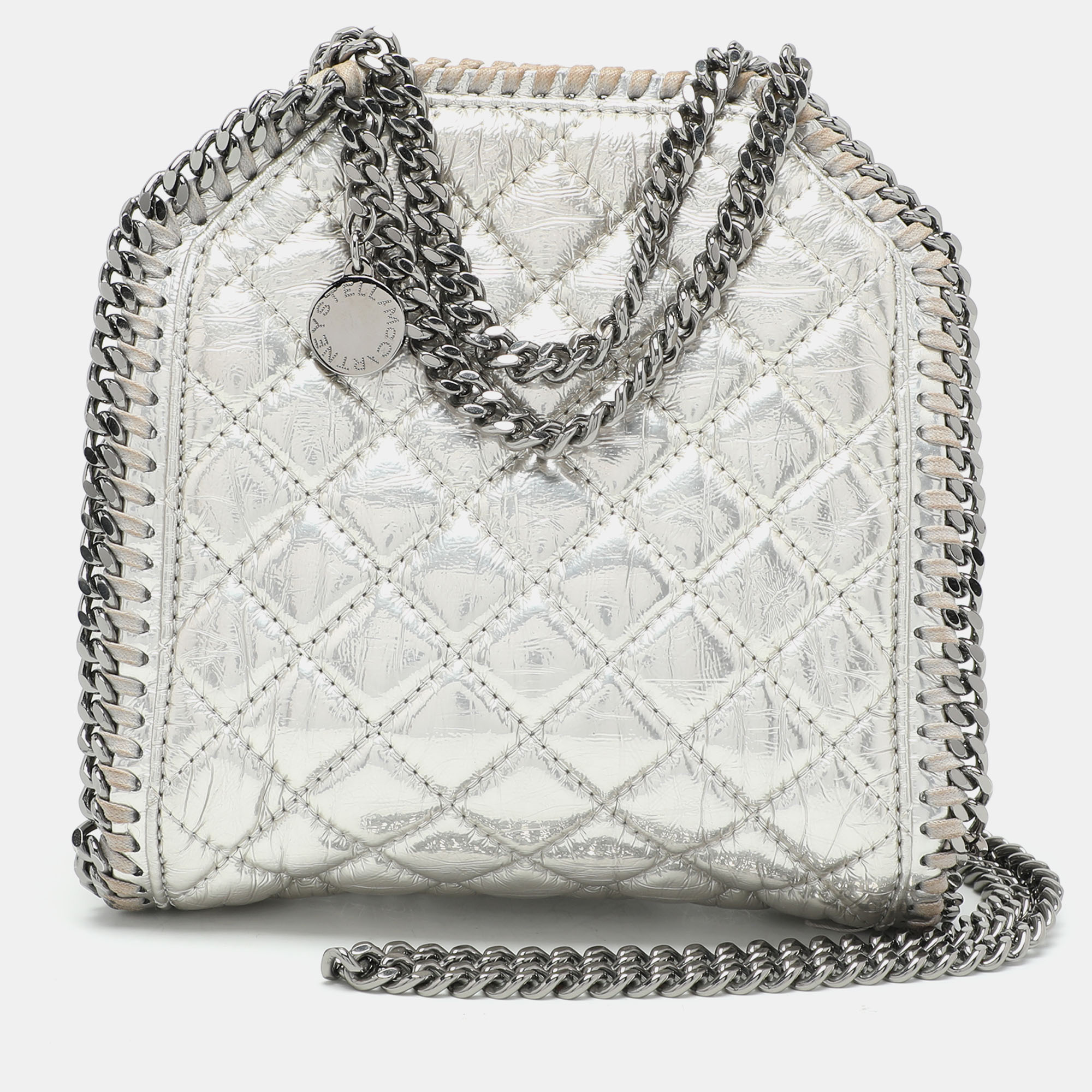 

Stella McCartney Silver Faux Leather Falabella Crossbody Bag