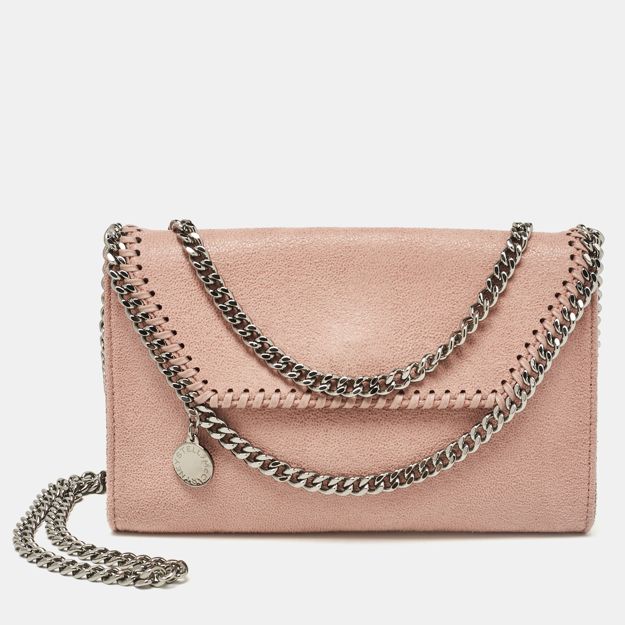 

Stella McCartney Pink Faux Leather Mini Falabella Flap Crossbody Bag