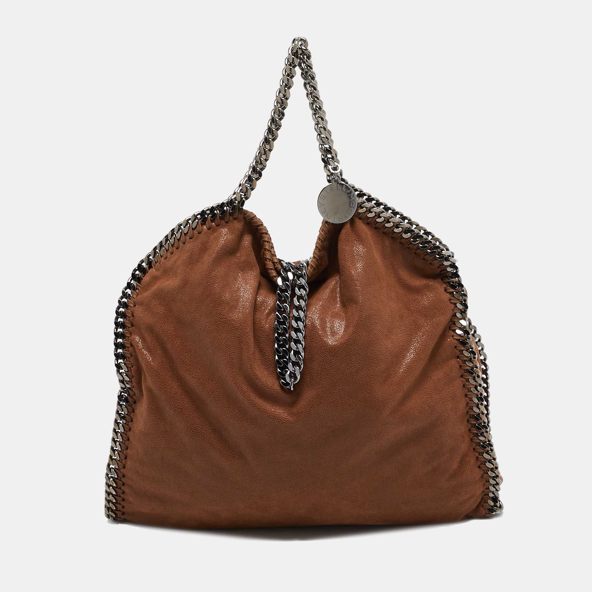 

Stella McCartney Brown Faux Suede  Falabella Tote