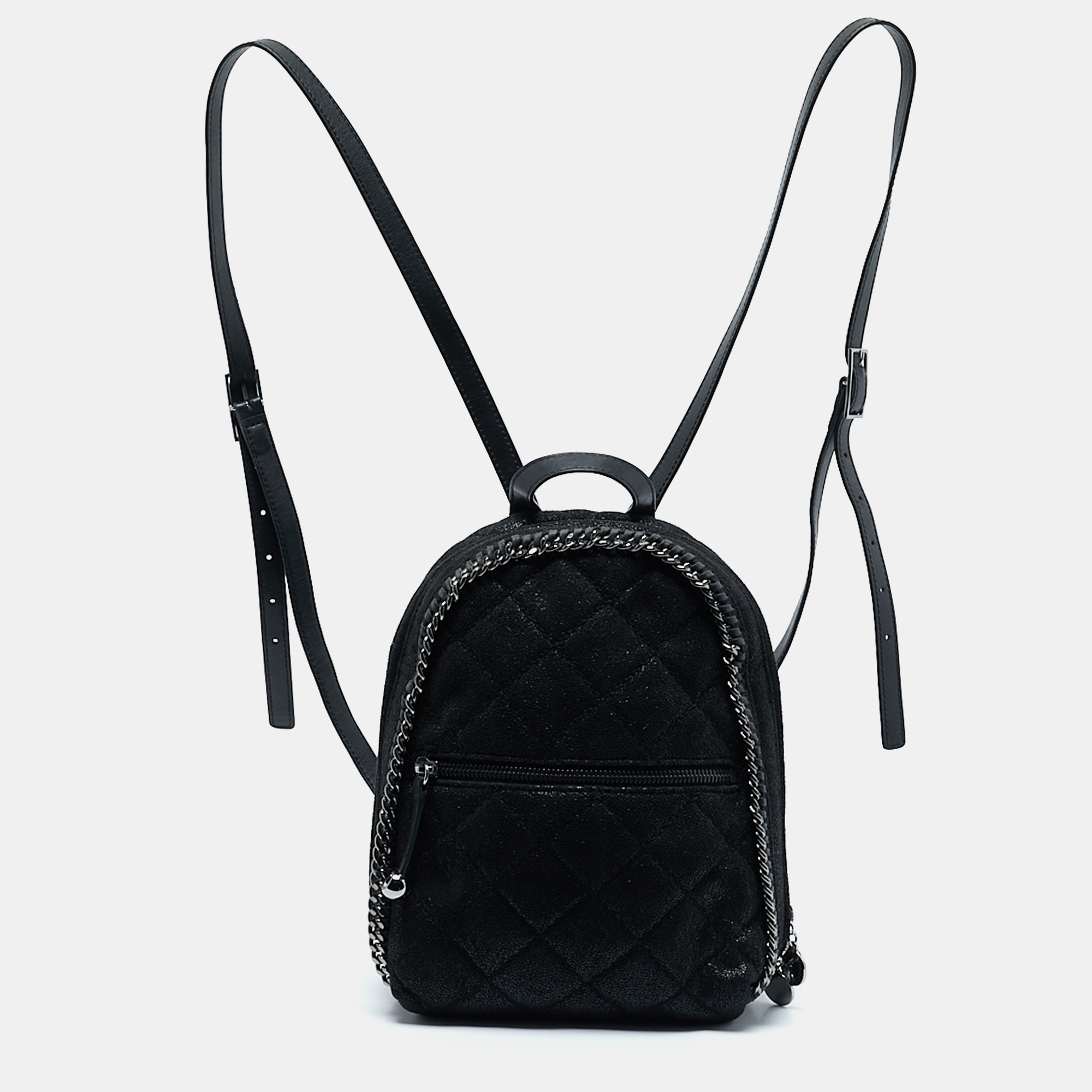 

Stella McCartney Black Faux Suede Falabella Backpack