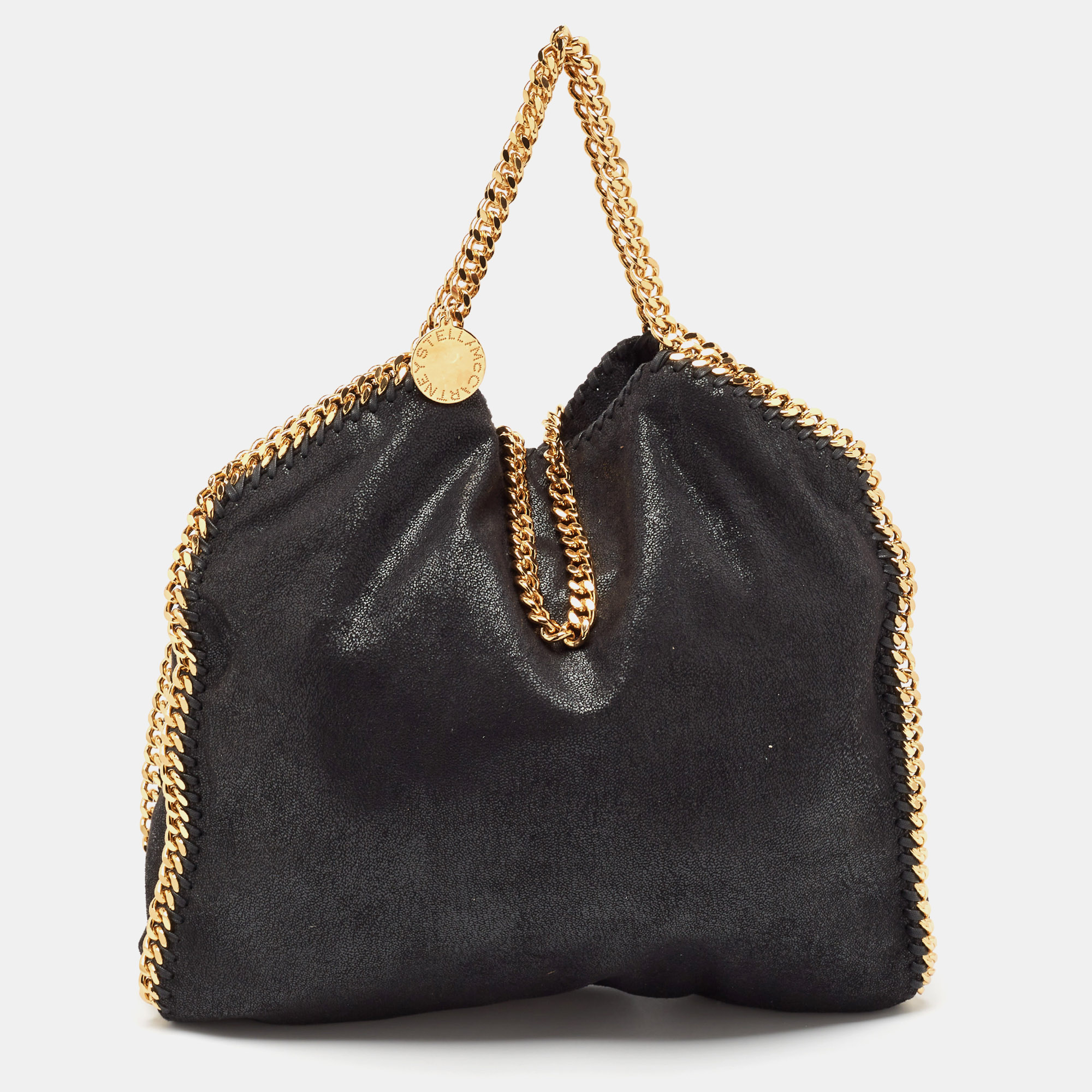 

Stella McCartney Black Faux Suede Small Falabella Tote