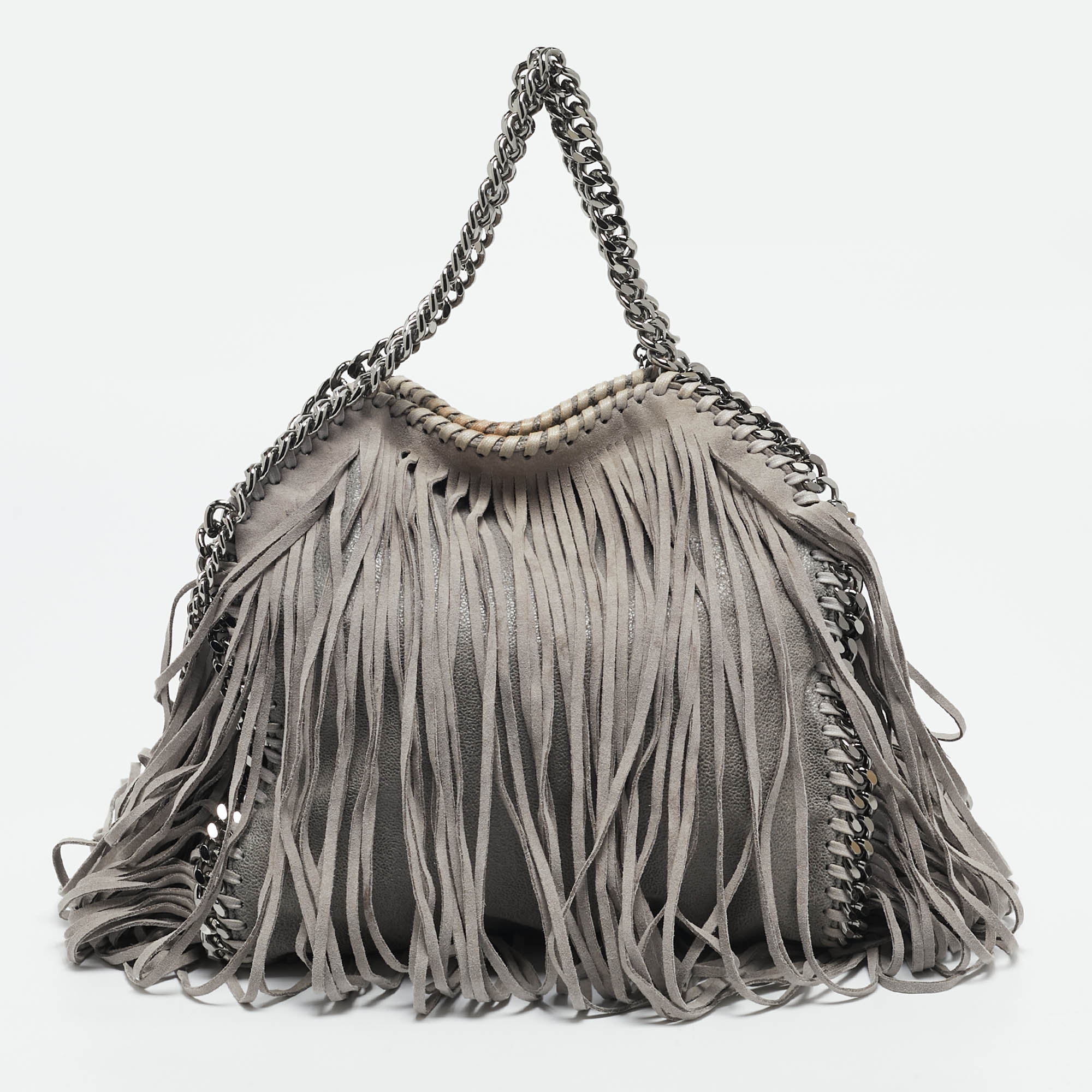 

Stella McCartney Grey Faux Suede Mini Falabella Tote