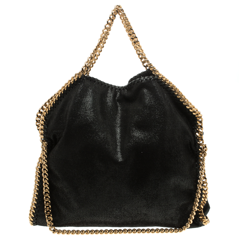 مملوكة مسبقًا Stella McCartney Black Shaggy Deer Faux Leather Small Falabella Tote