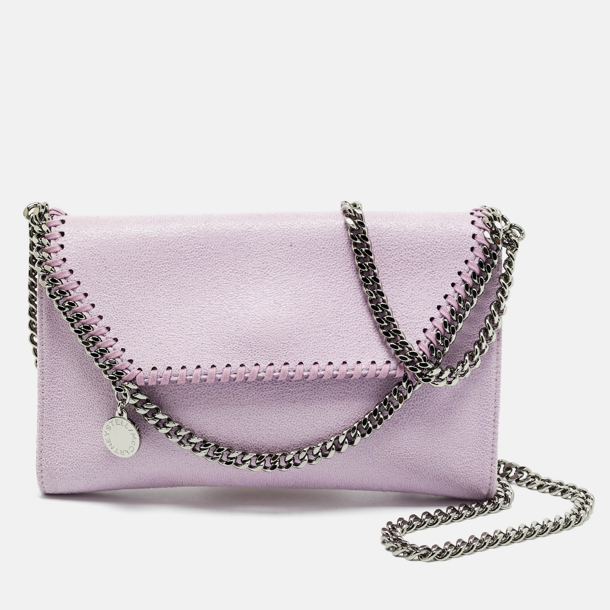 

Stella McCartney Purple Faux Leather Mini Falabella Flap Crossbody Bag