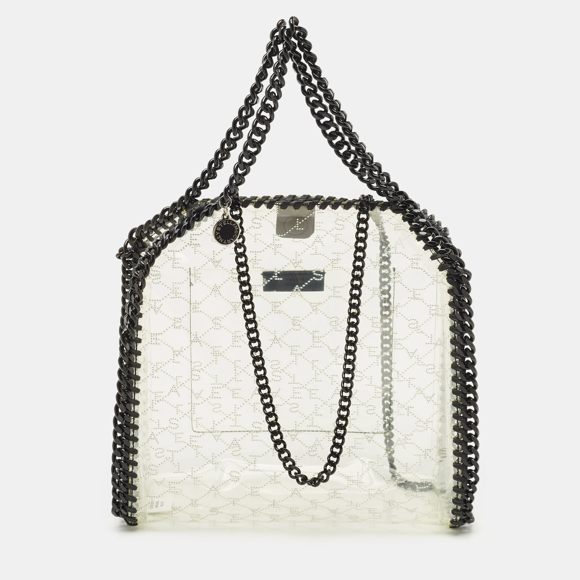 Pre-owned Stella Mccartney Clear Pvc Logo Falabella Tote