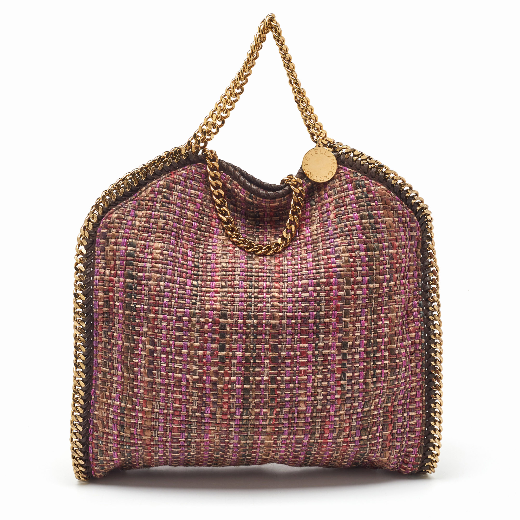 

Stella McCartney Multicolor Woven Tweed Small Falabella Tote