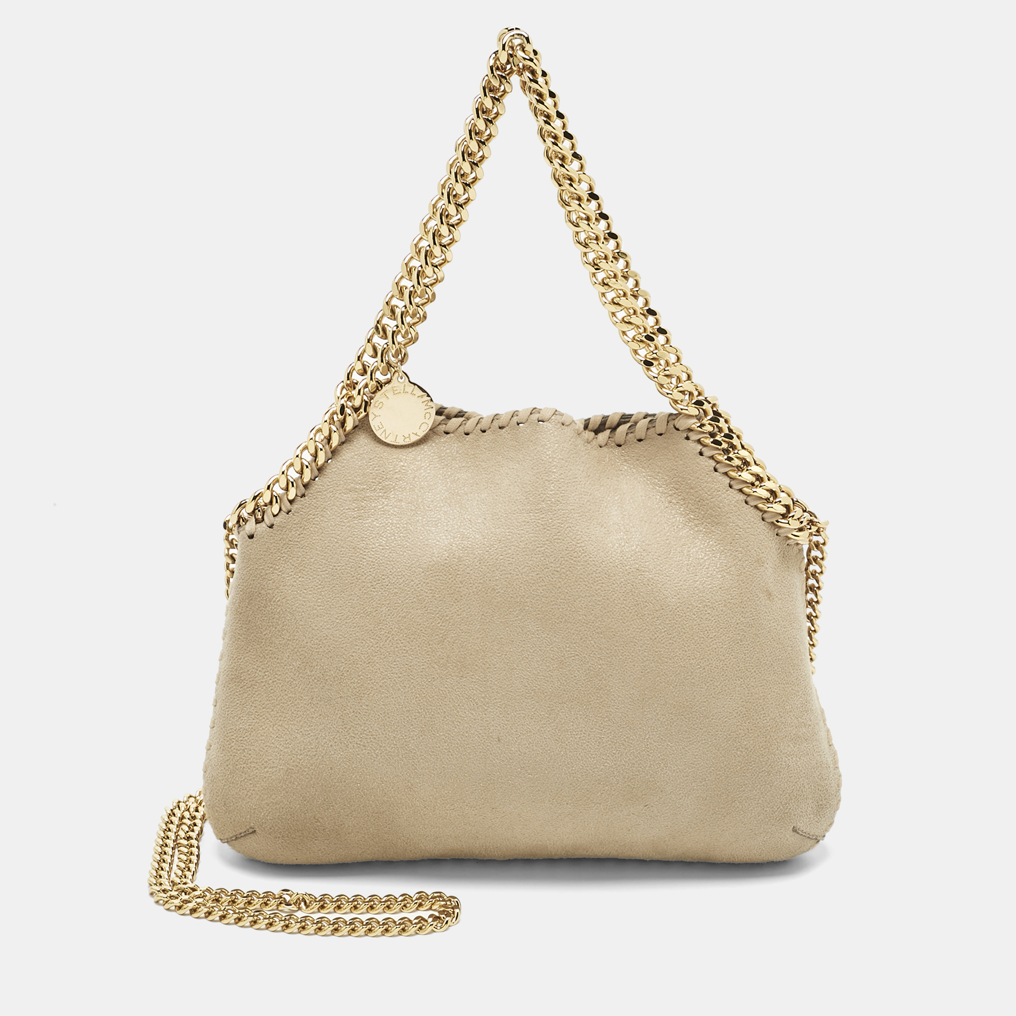 

Stella McCartney Beige Faux Suede Mini Falabella Tote