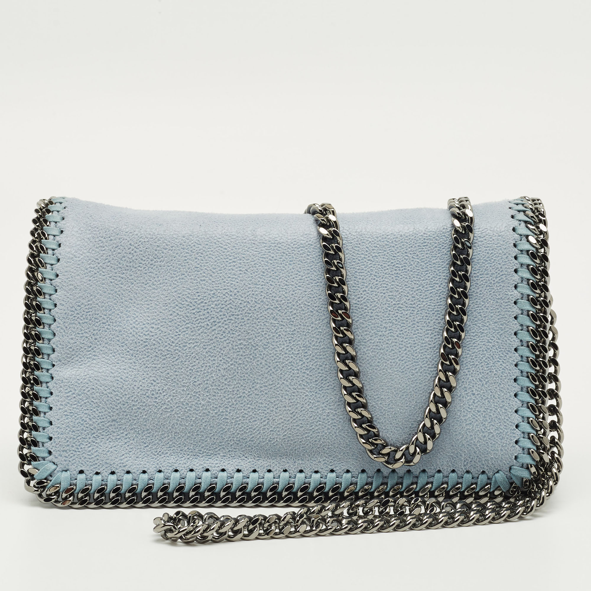 

Stella McCartney Light Blue Faux Suede Falabella Crossbody Bag