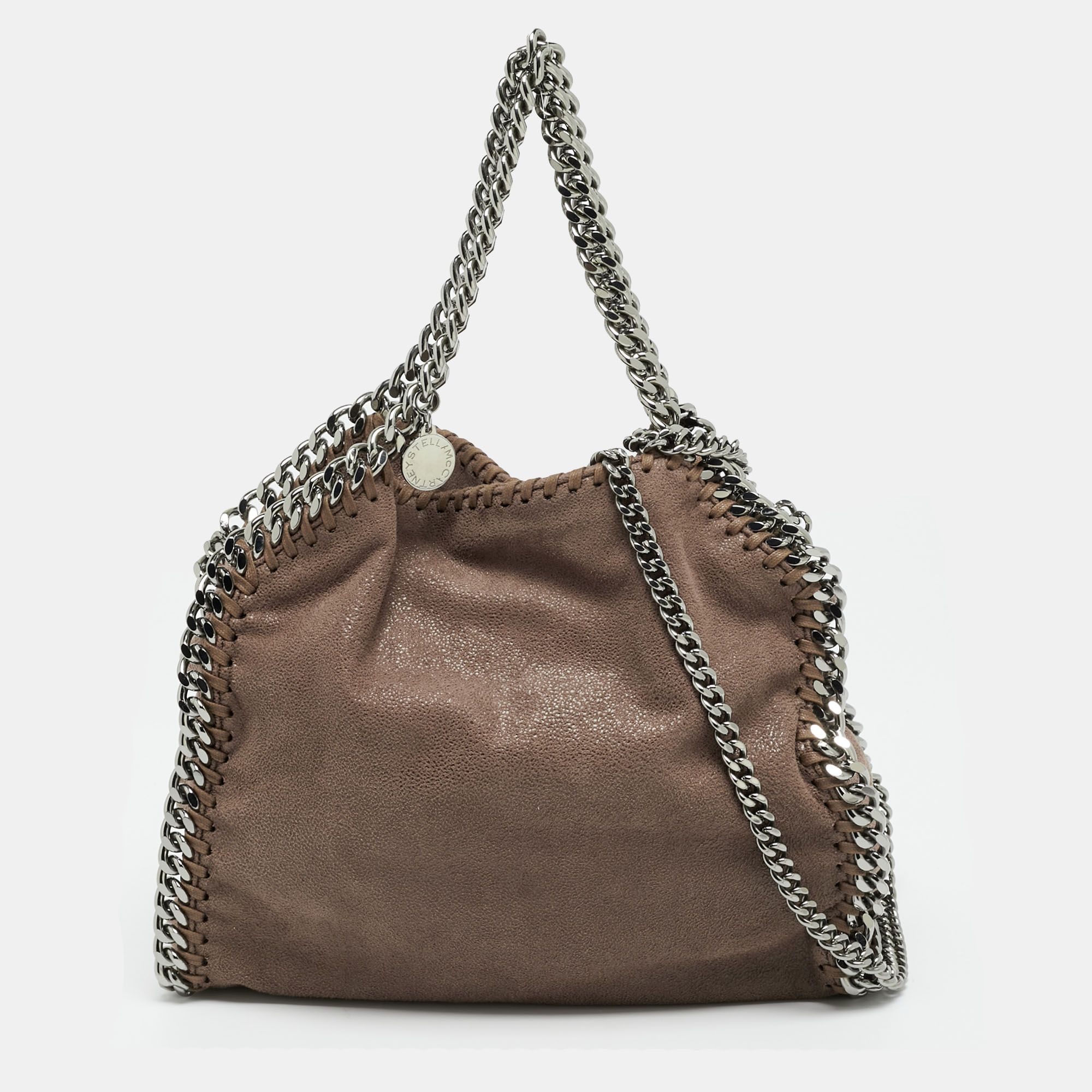 

Stella McCartney Brown Faux Suede Mini Falabella Tote