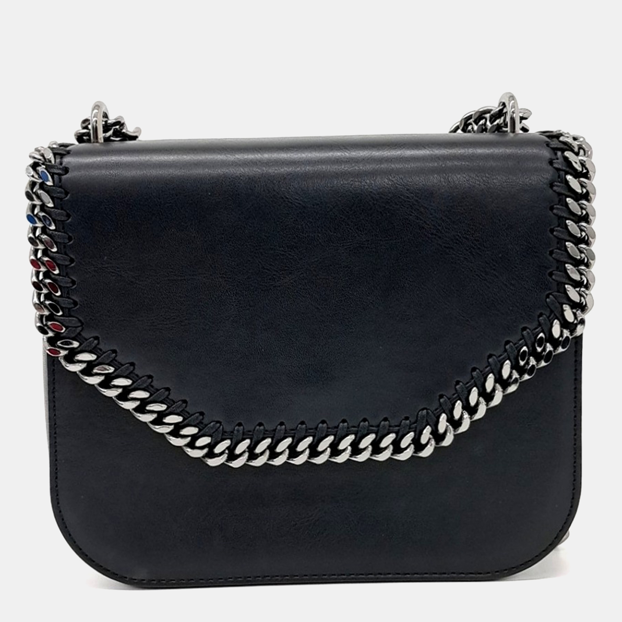 

Stella McCartney Black Leather Falabella Box Bag