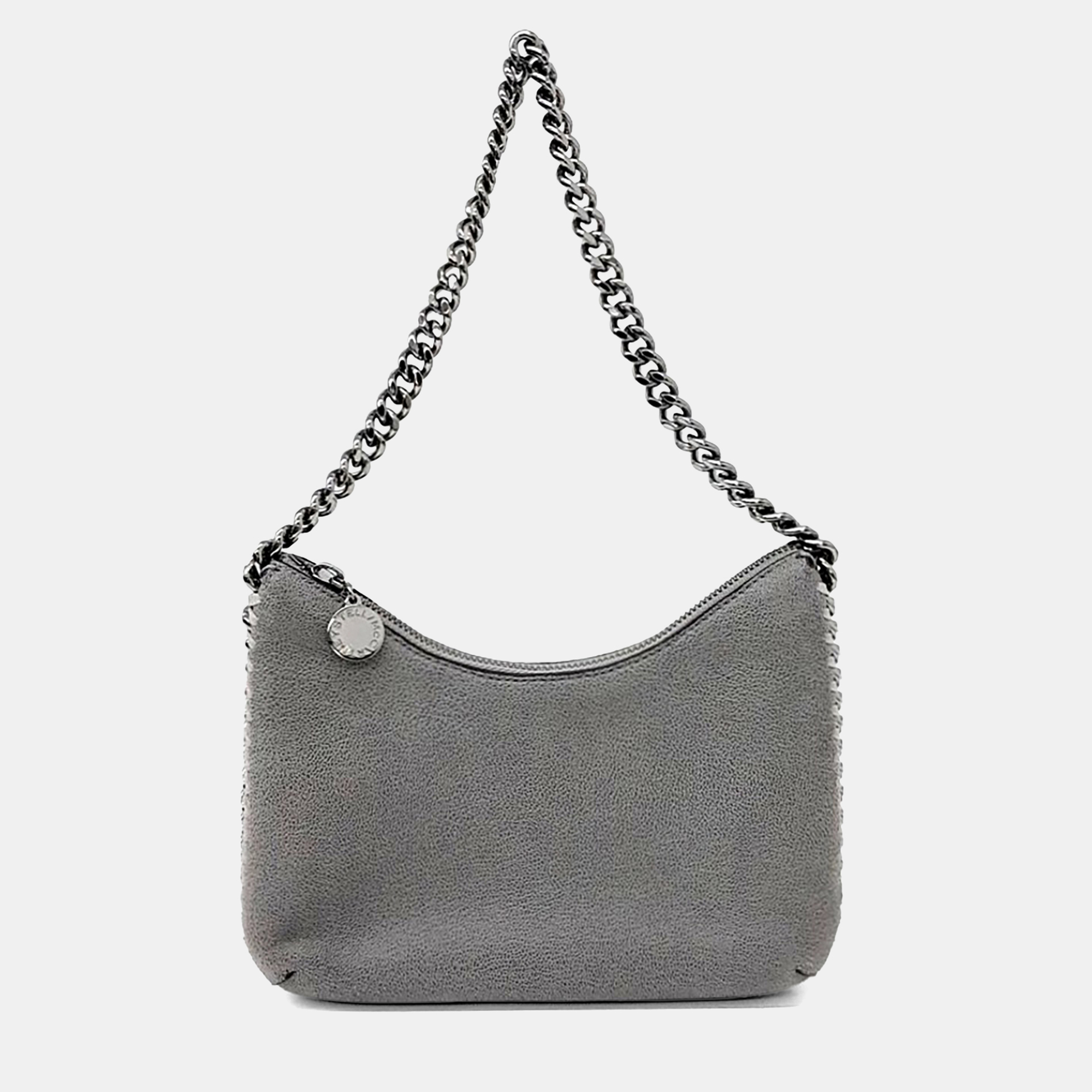 

Stella McCartney Grey Faux Leather Shoulder Bag
