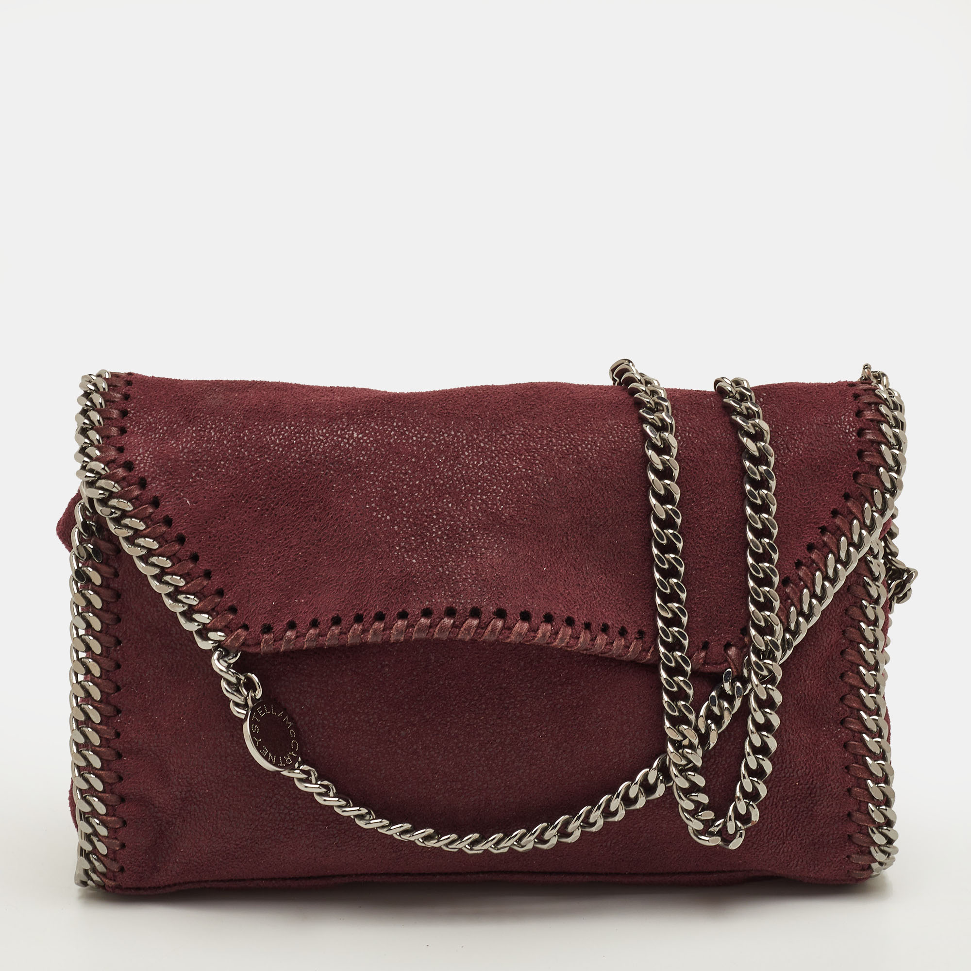 

Stella McCartney Falabella Burgundy Faux Leather Chain Shoulder Bag