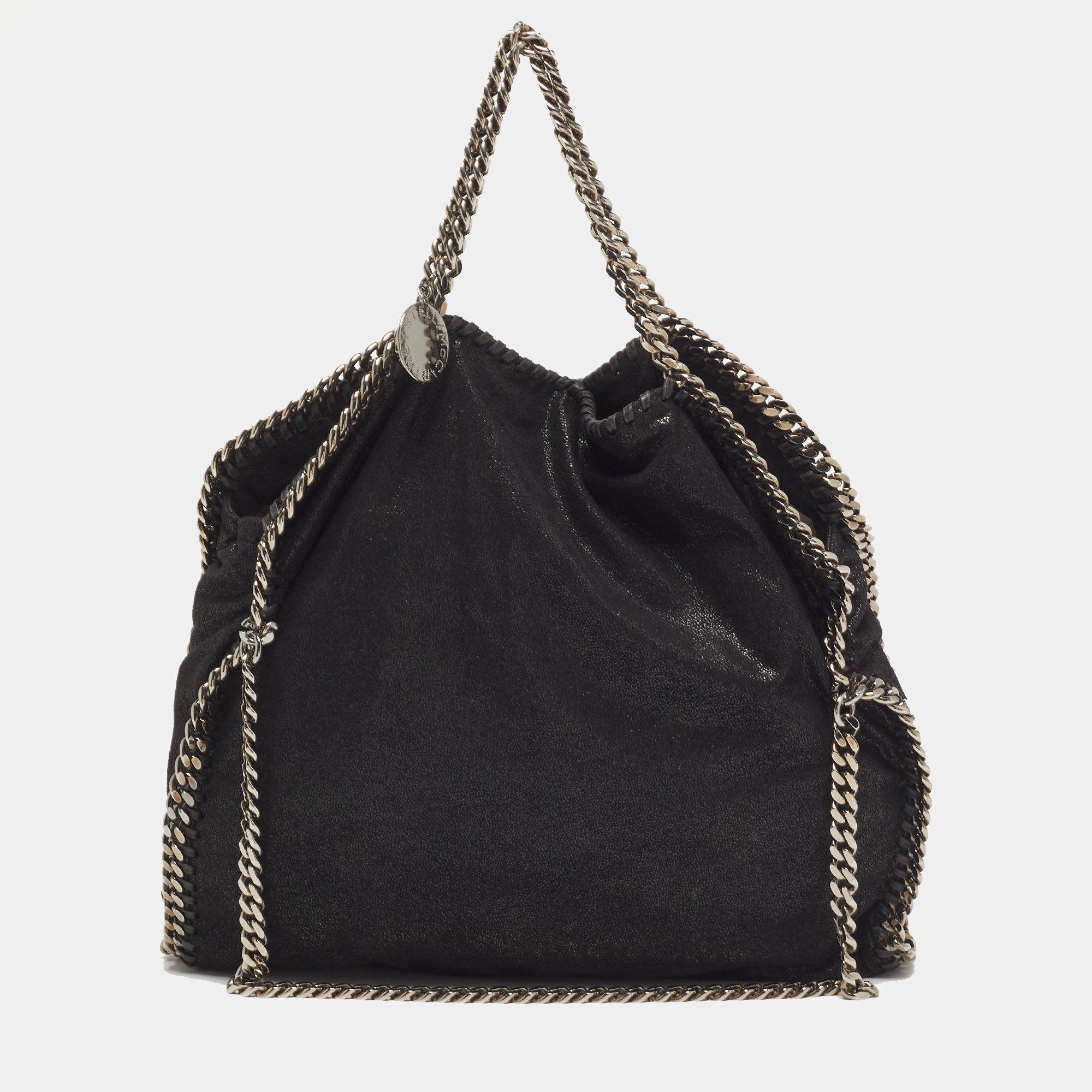 

Stella McCartney Falabella Small Black Faux Suede Tote