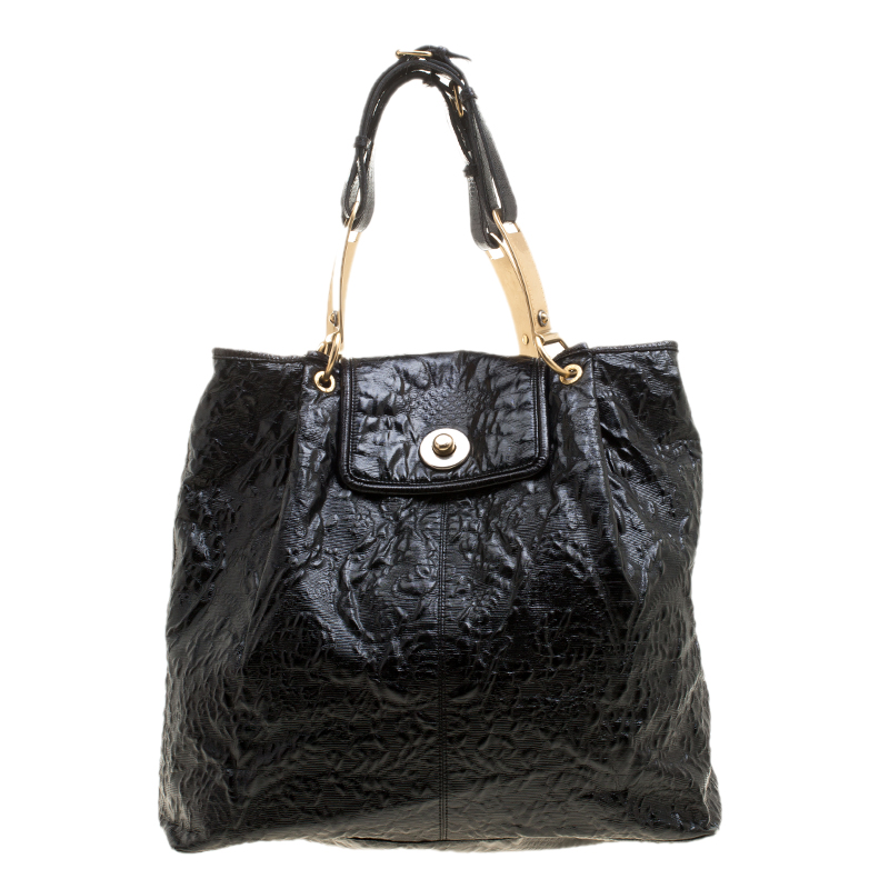Stella McCartney Black Coated Fabric Shoulder Bag