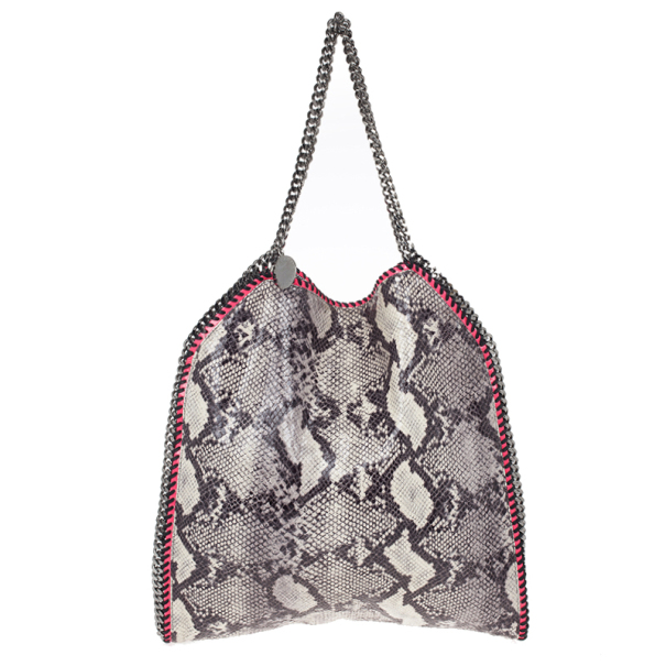 Pre Owned Stella McCartney Animal Chalk Falabella Faux Snakeskin Tote