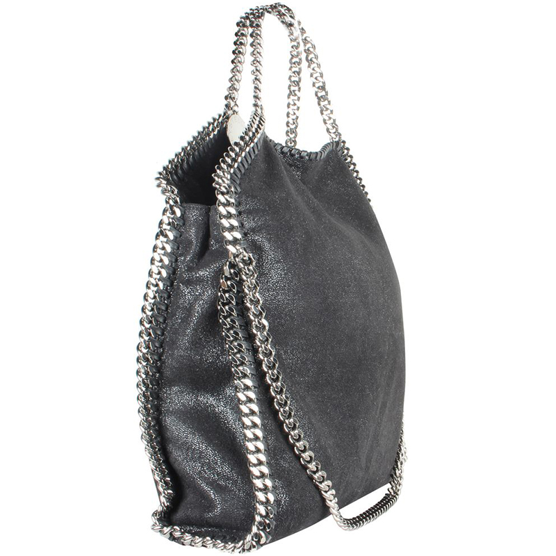 

Stella McCartney Black Faux Suede Falabella Tote Bag