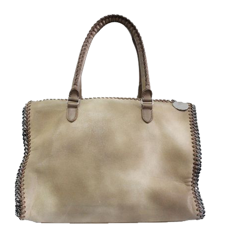 Pre-owned Stella Mccartney Beige Faux Leather Falabella Bag
