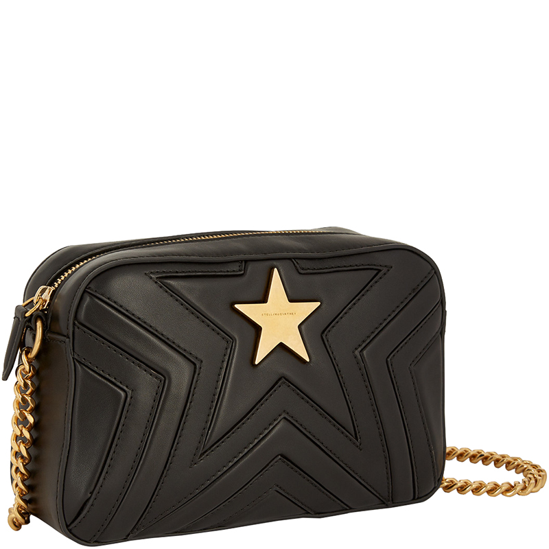 

Stella McCartney Black Quilted Faux Nappa Leather  Stella Star Shoulder Bag