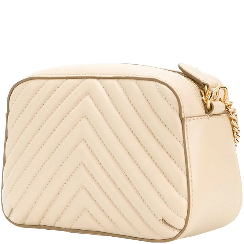 

Stella McCartney Brown Faux Leather Quilted Star Crossbody Bag, Beige