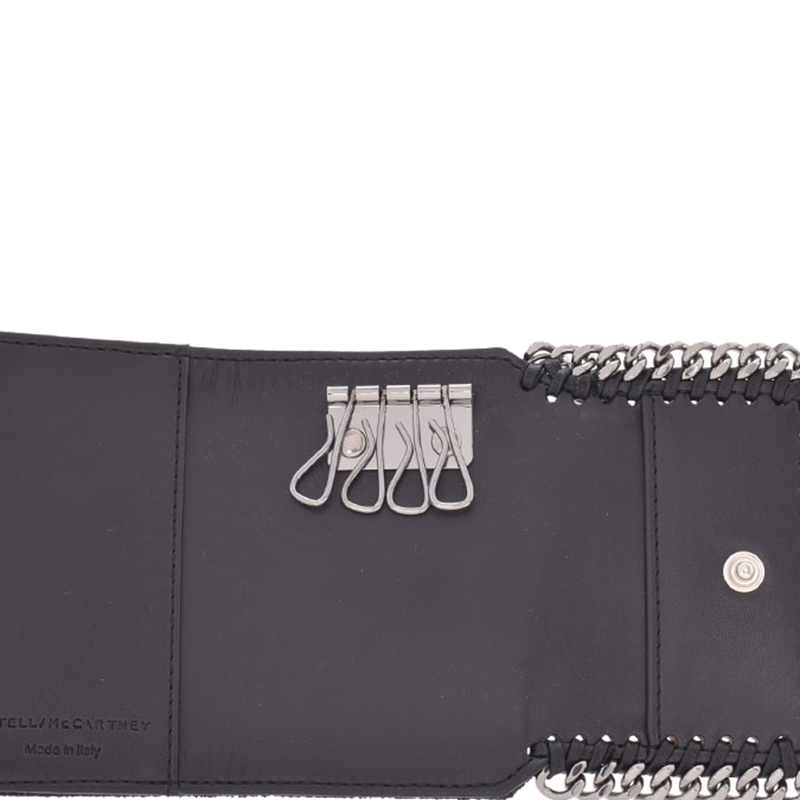 

Stella McCartney Black Faux Leather Falabella Key Case