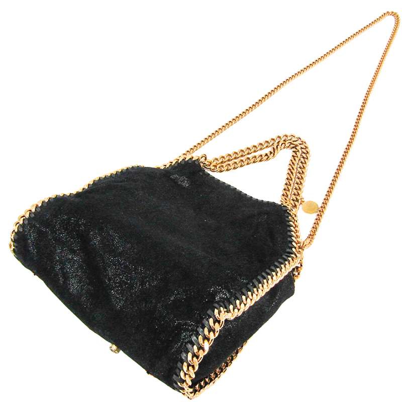 

Stella McCartney Black Nylon Falabella Embelished Tote