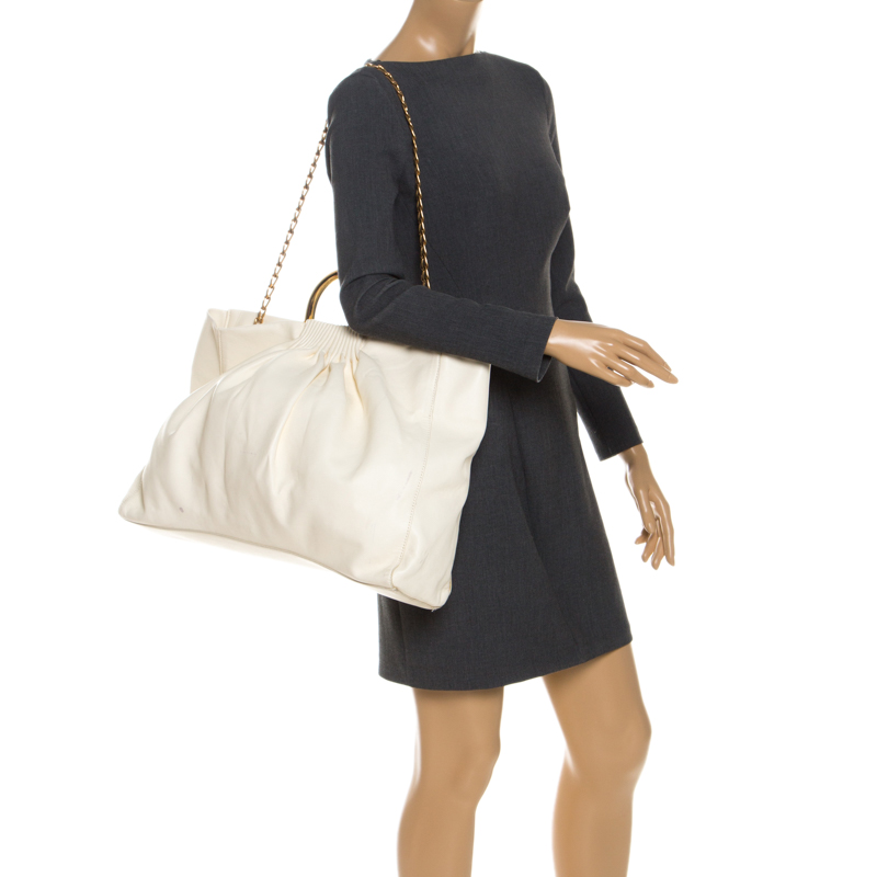 

Stella McCartney Off White Leather Top Handle Bag