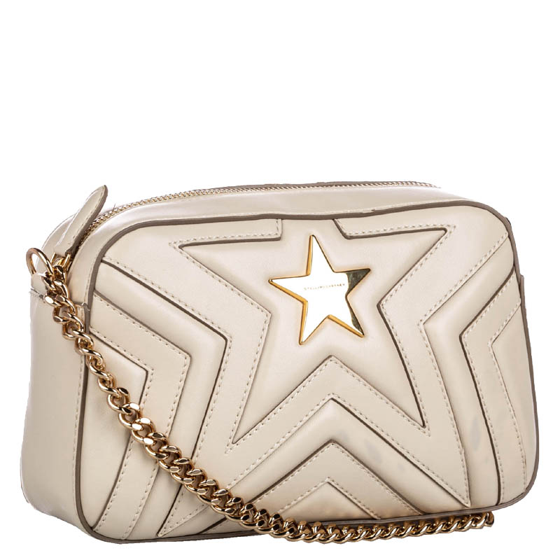 

Stella McCartney Beige Vegan Leather Star Crossbody Bag