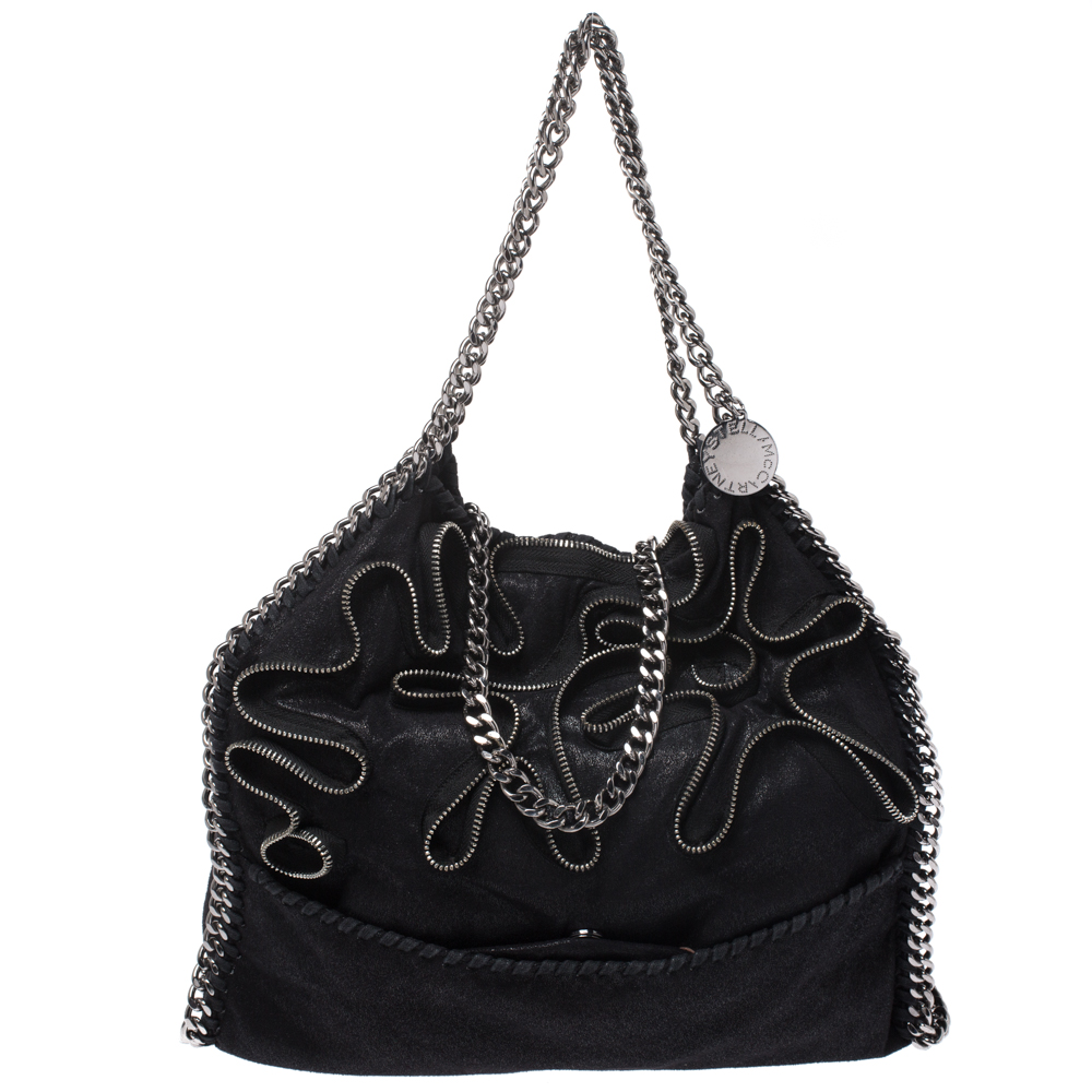 black faux leather bag