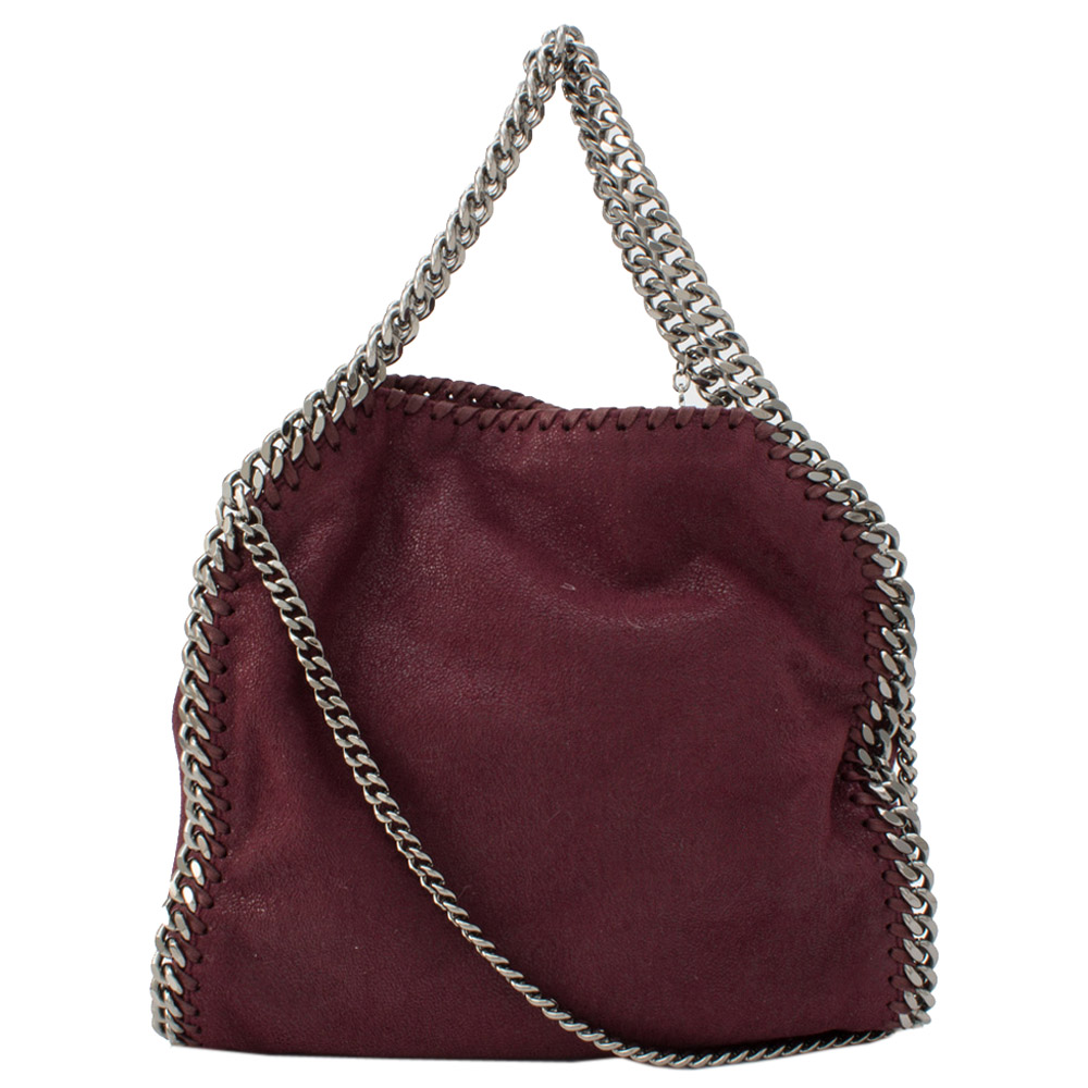 

Stella McCartney Red Leather Mini Falabella Shaggy Deer Shoulder Bag